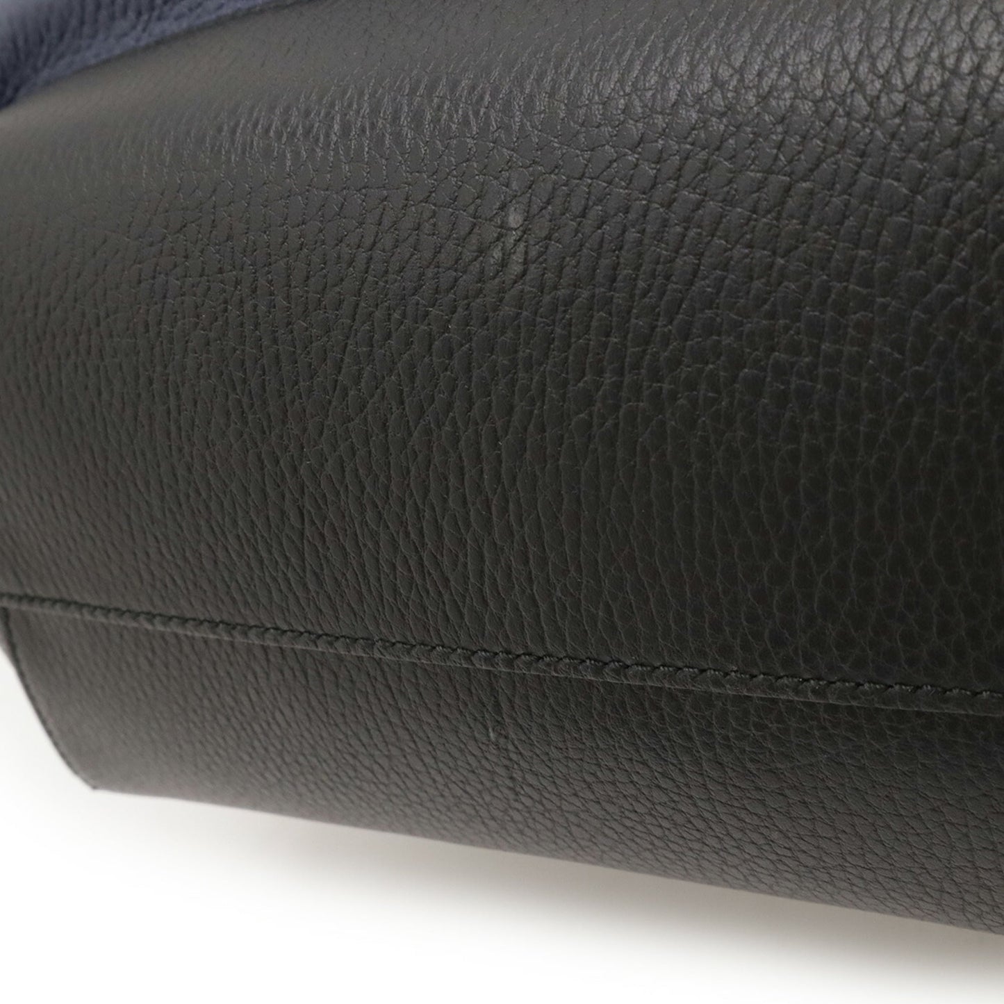Gucci Black Navy Leather Shoulder Bag Tote Bag