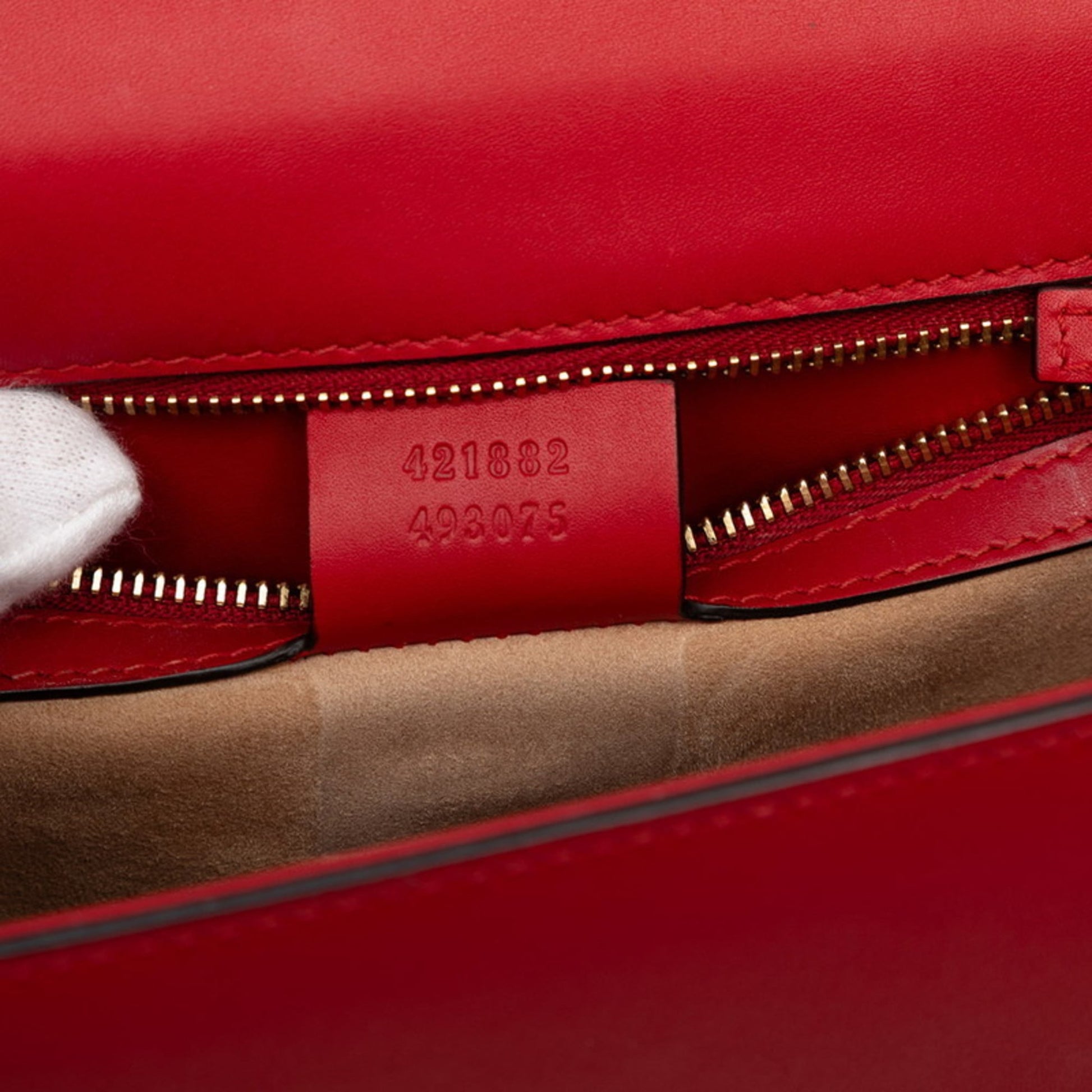 Gucci Red Color Leather Handbag Shoulder Bag