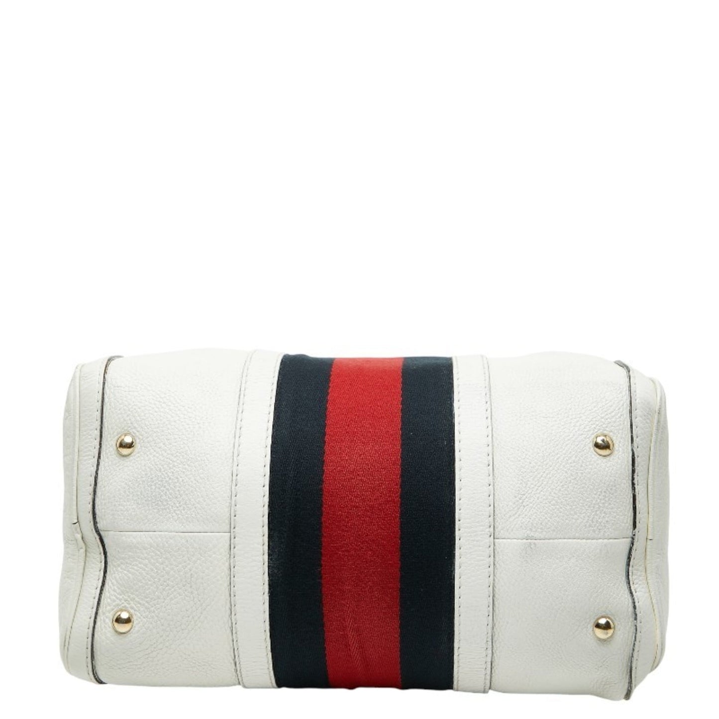 Gucci Beige Red Color Canvas Leather Boston Bag Shoulder Bag