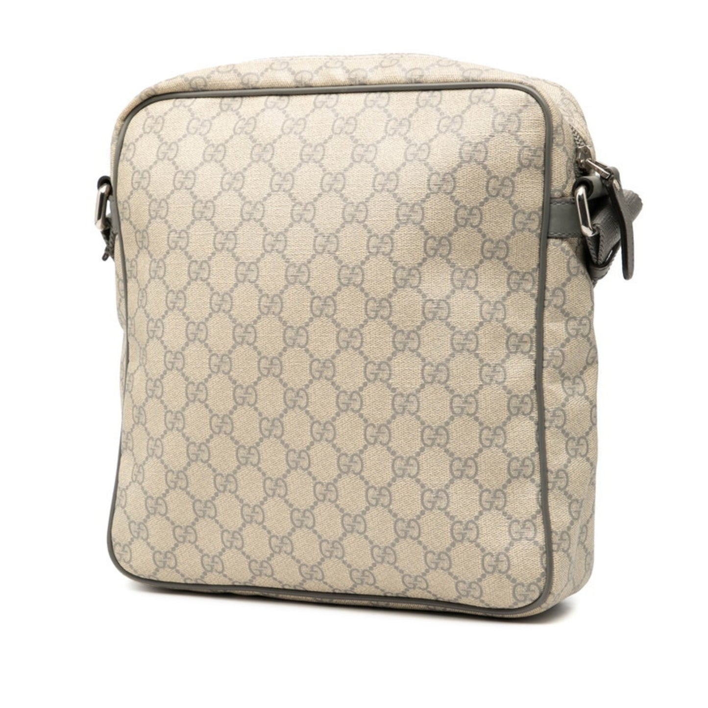 Gucci Beige Gray Pvc Leather Shoulder Bag