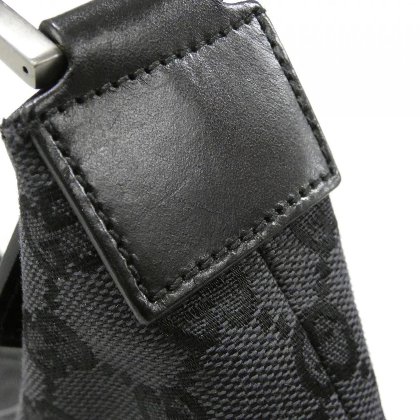 Gucci Black Gg Canvas Shoulder Bag
