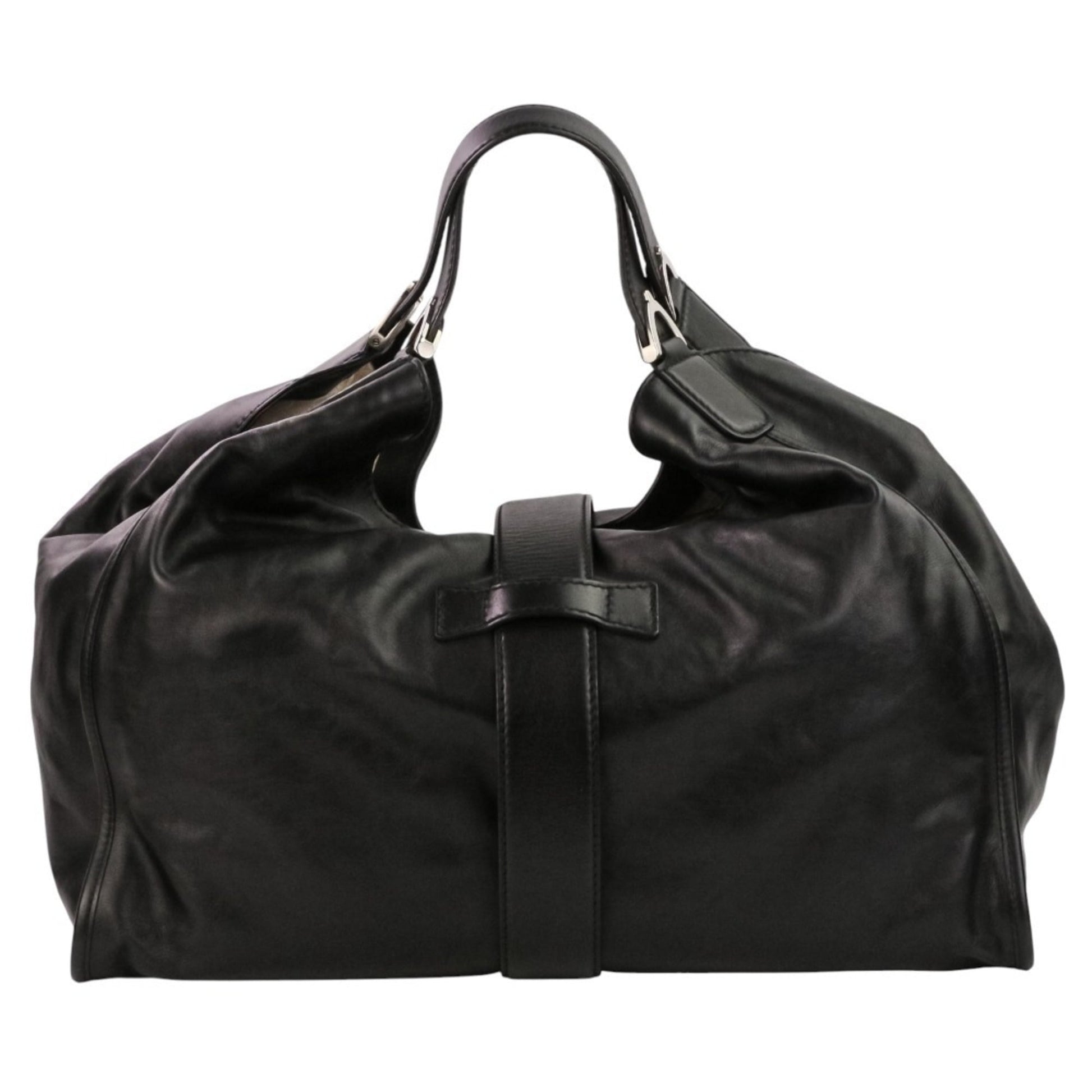 Gucci Black Leather Tote Bag