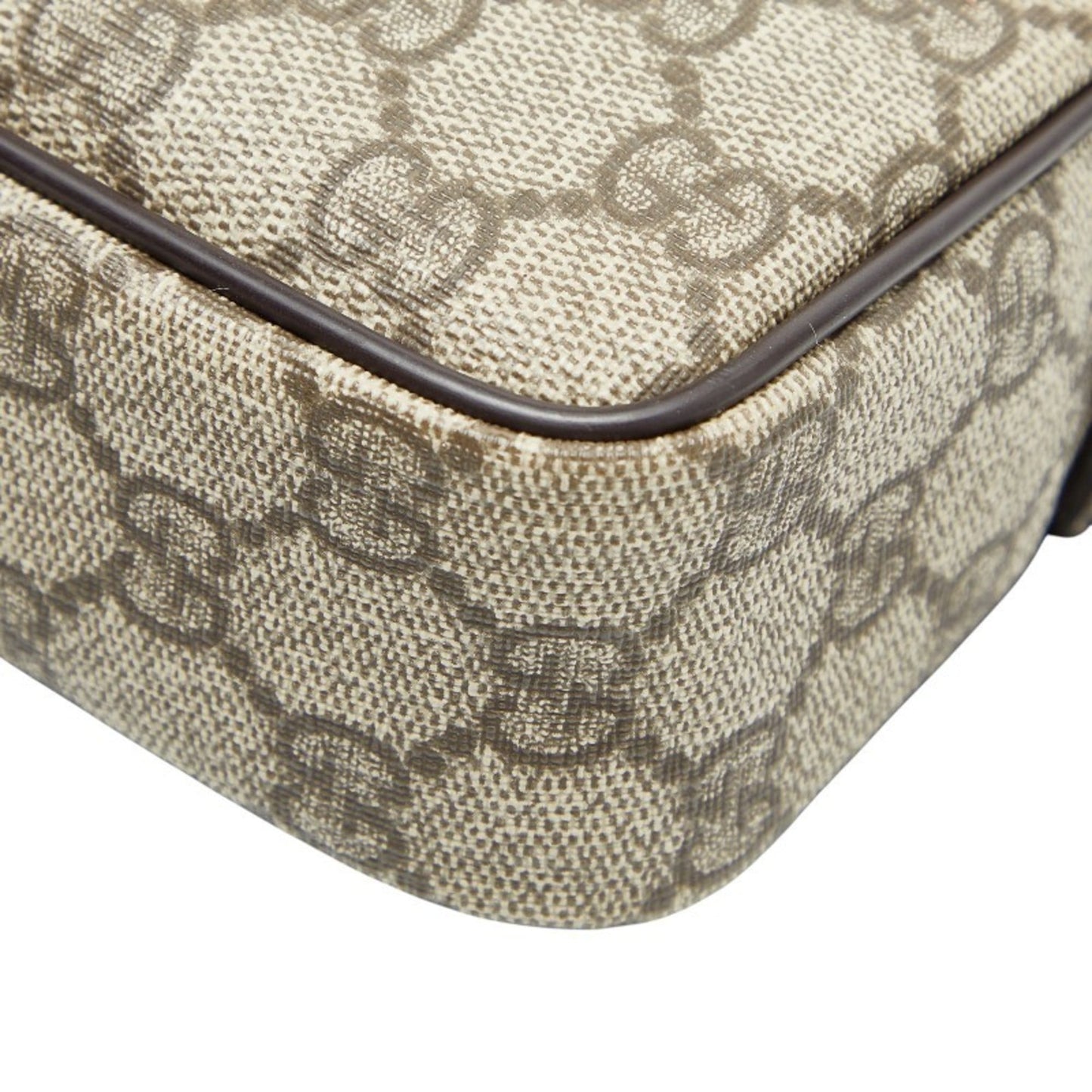 Gucci Beige Brown Pvc Leather Shoulder Bag