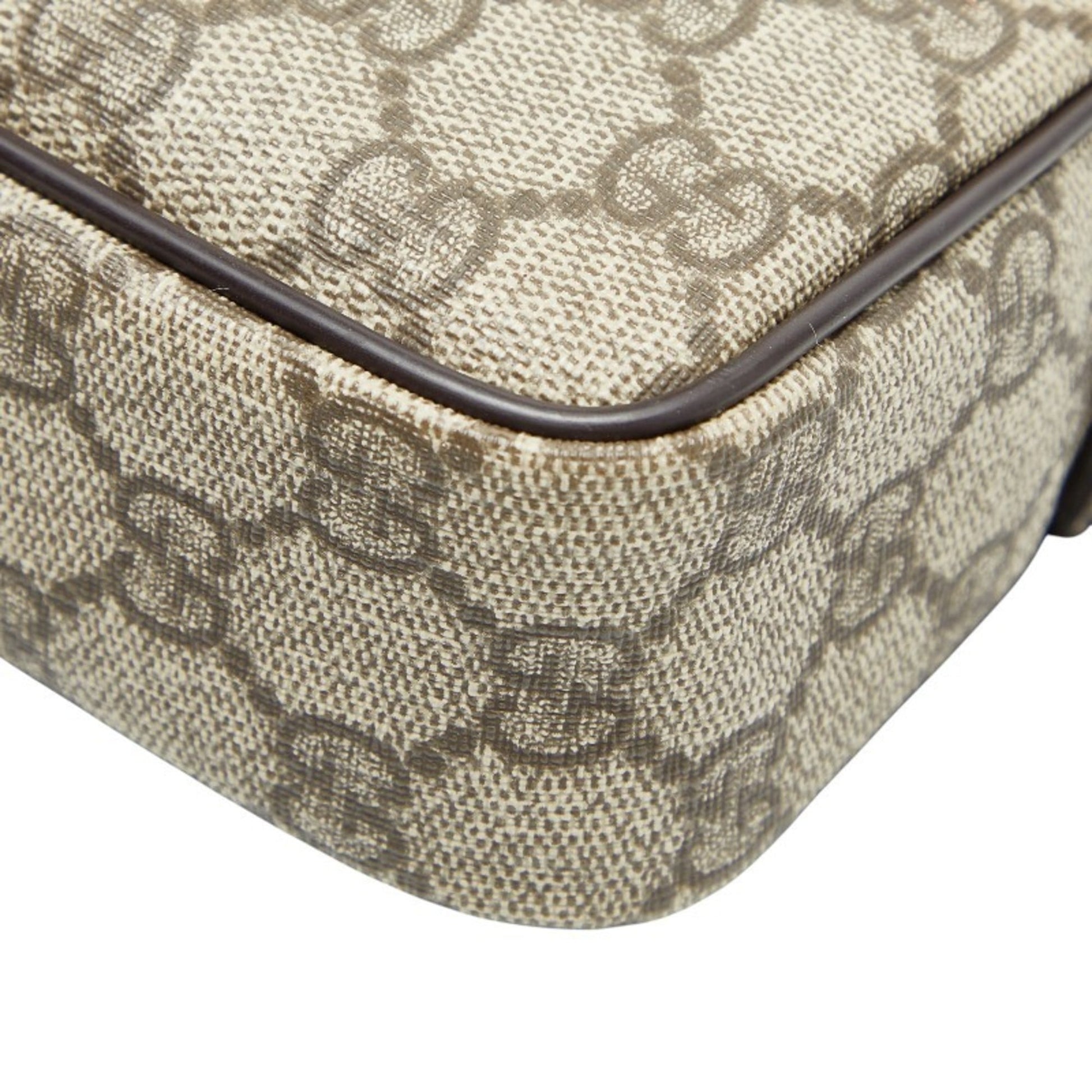Gucci Beige Brown Pvc Leather Shoulder Bag