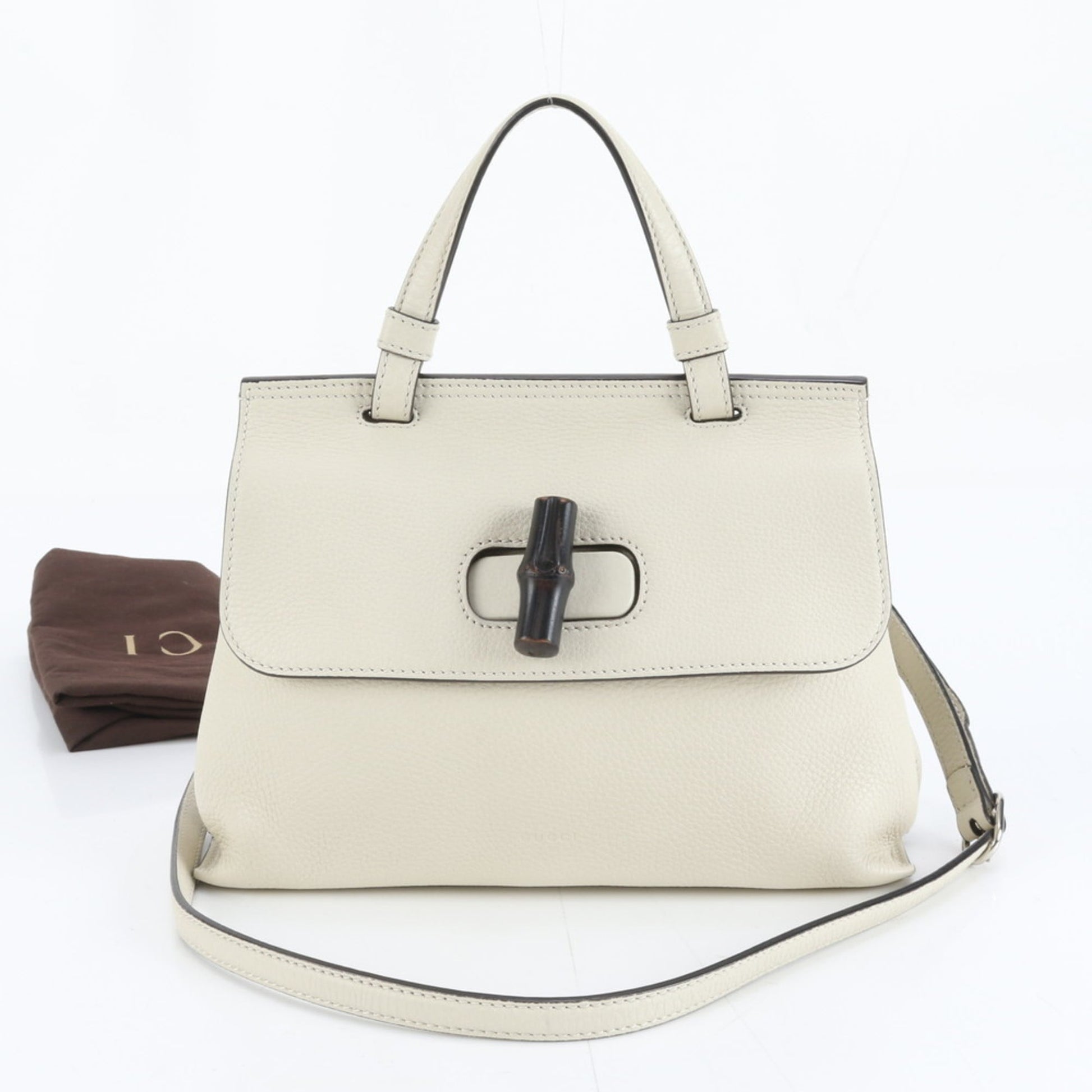 Gucci Ivory Leather Shoulder Bag