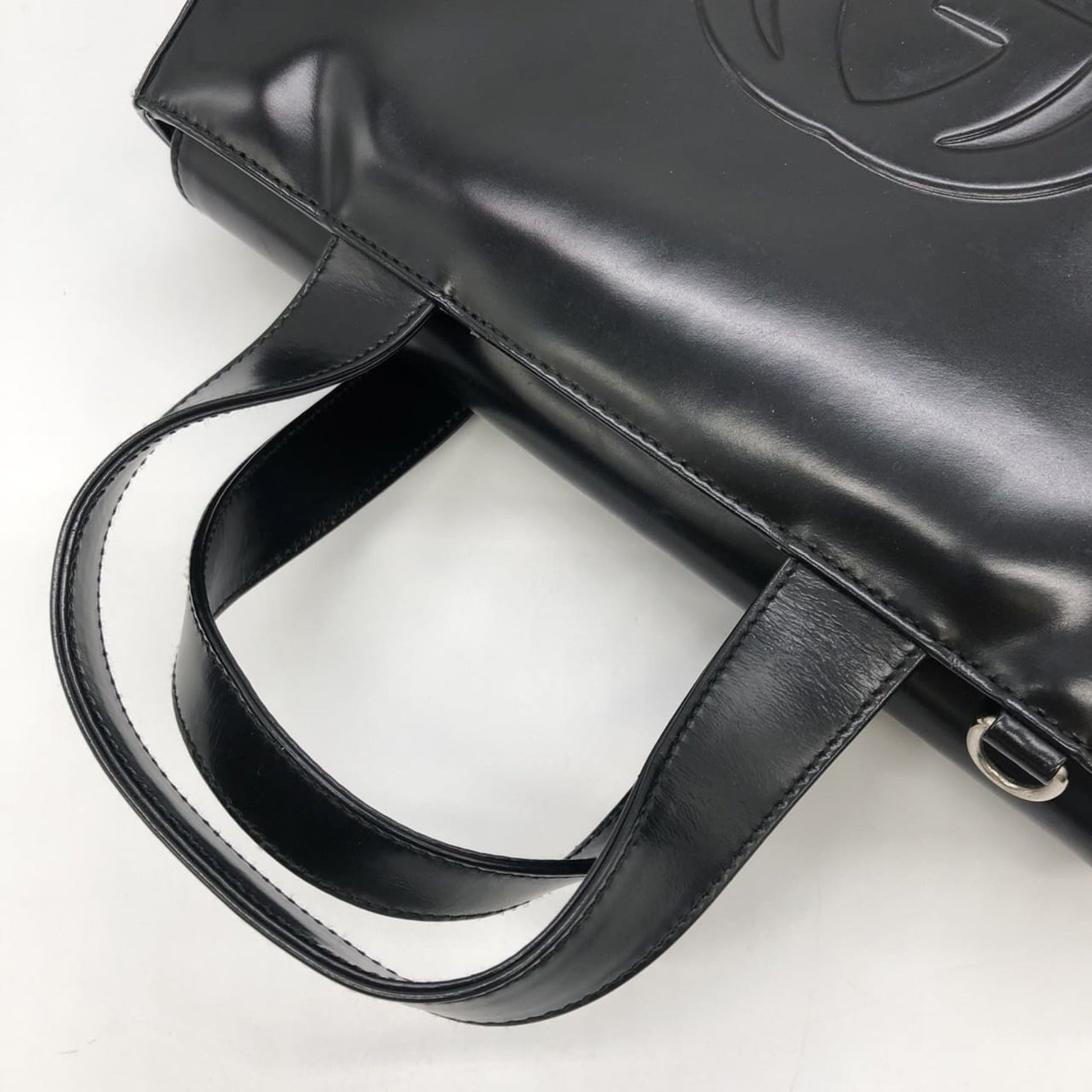 Gucci Black Leather Handbag Shoulder Bag