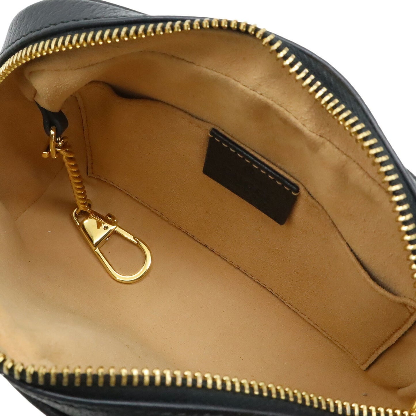 Gucci Black Green Red Color Leather Pochette Shoulder Bag