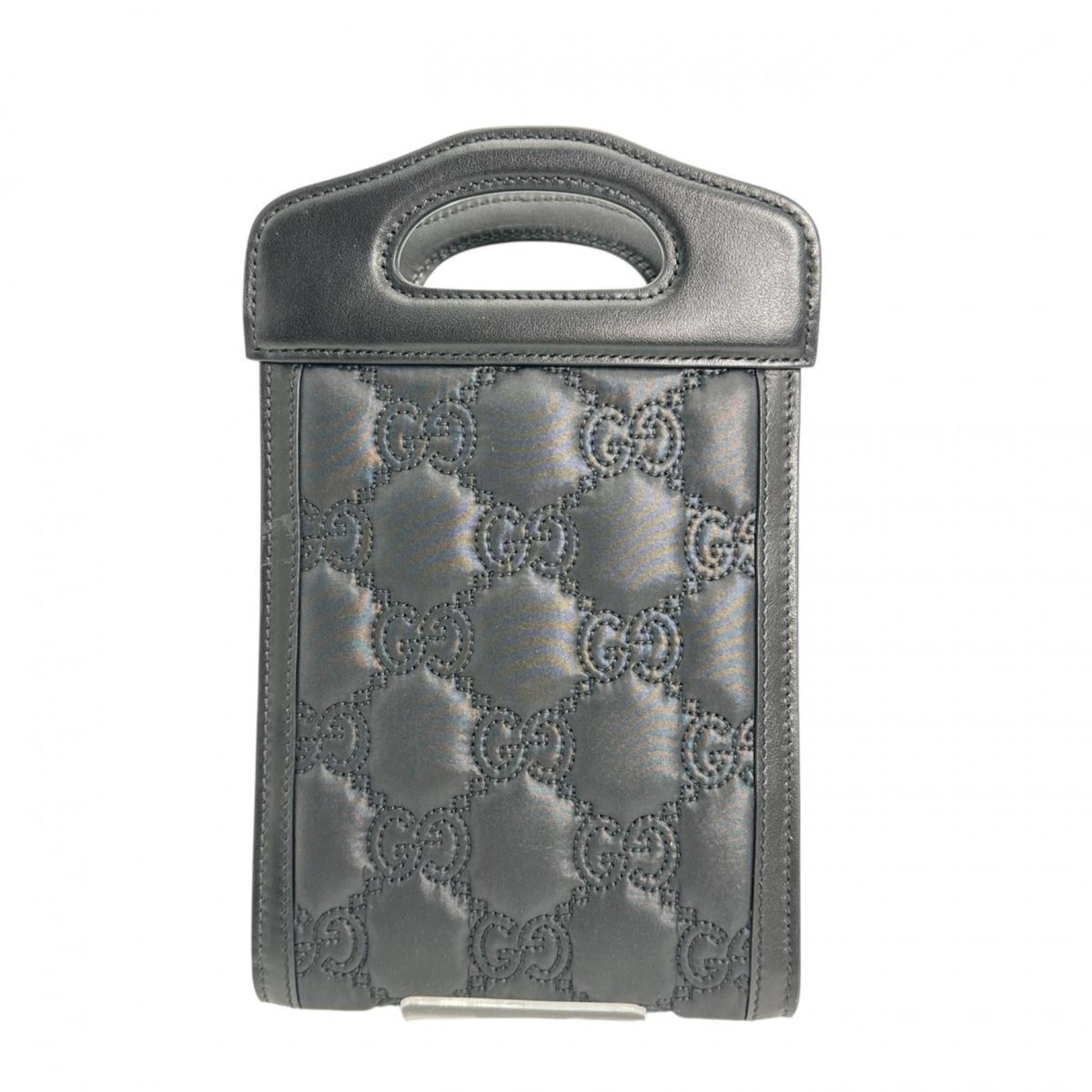 Gucci Black Nylon Leather Shoulder Bag