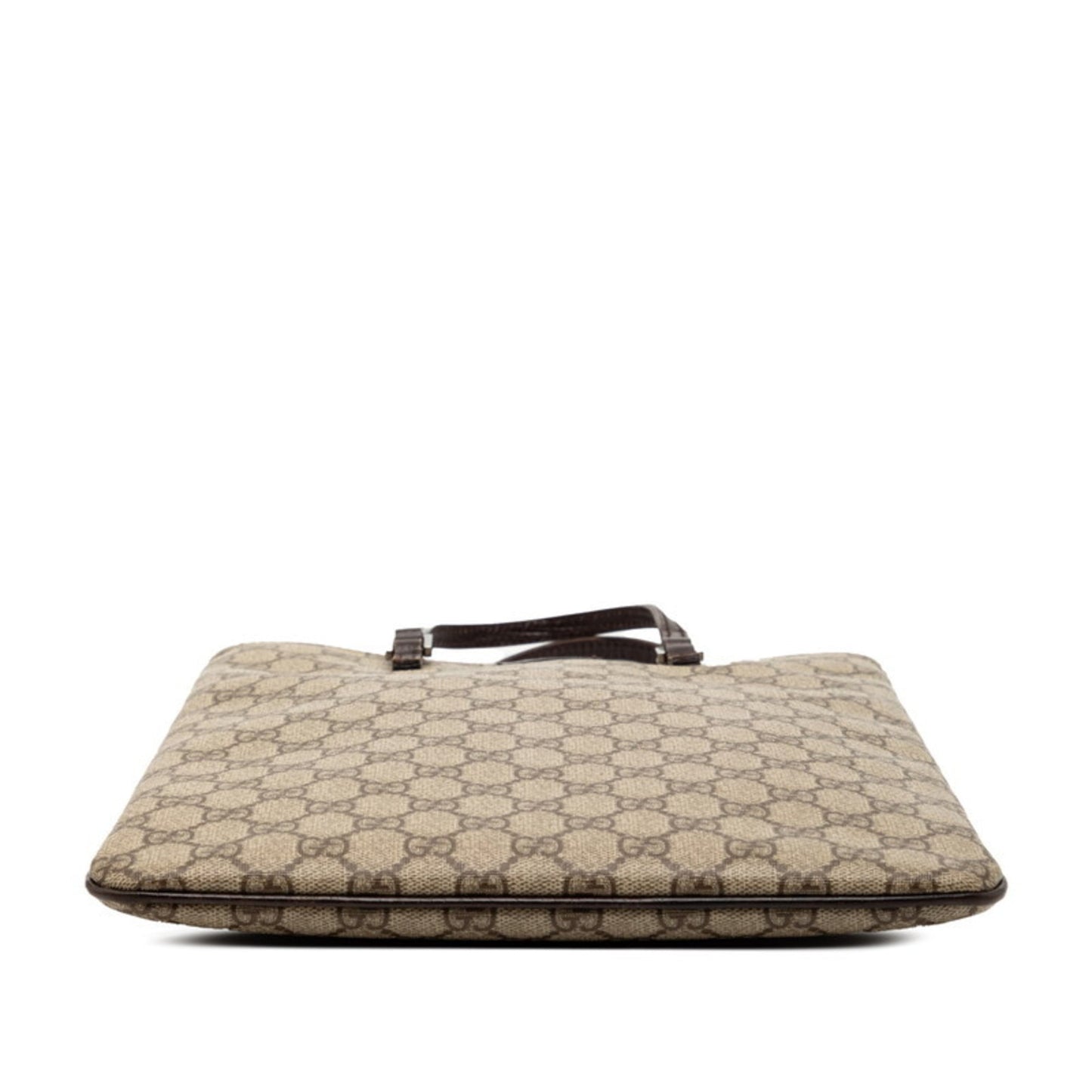 Gucci Beige Brown Pvc Leather Handbag Tote Bag