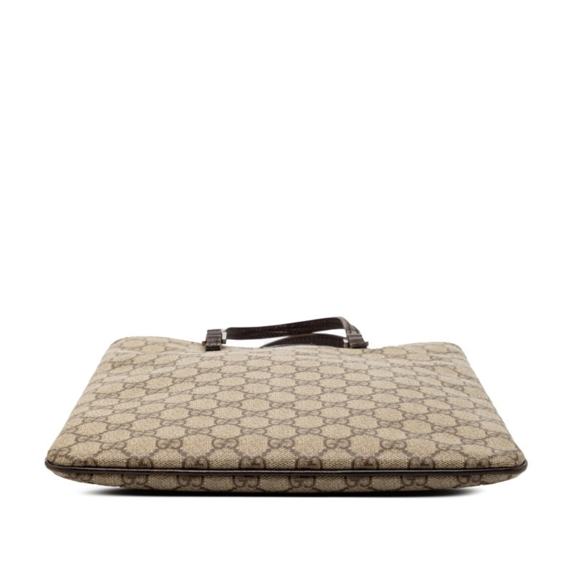 Gucci Beige Brown Pvc Leather Handbag Tote Bag