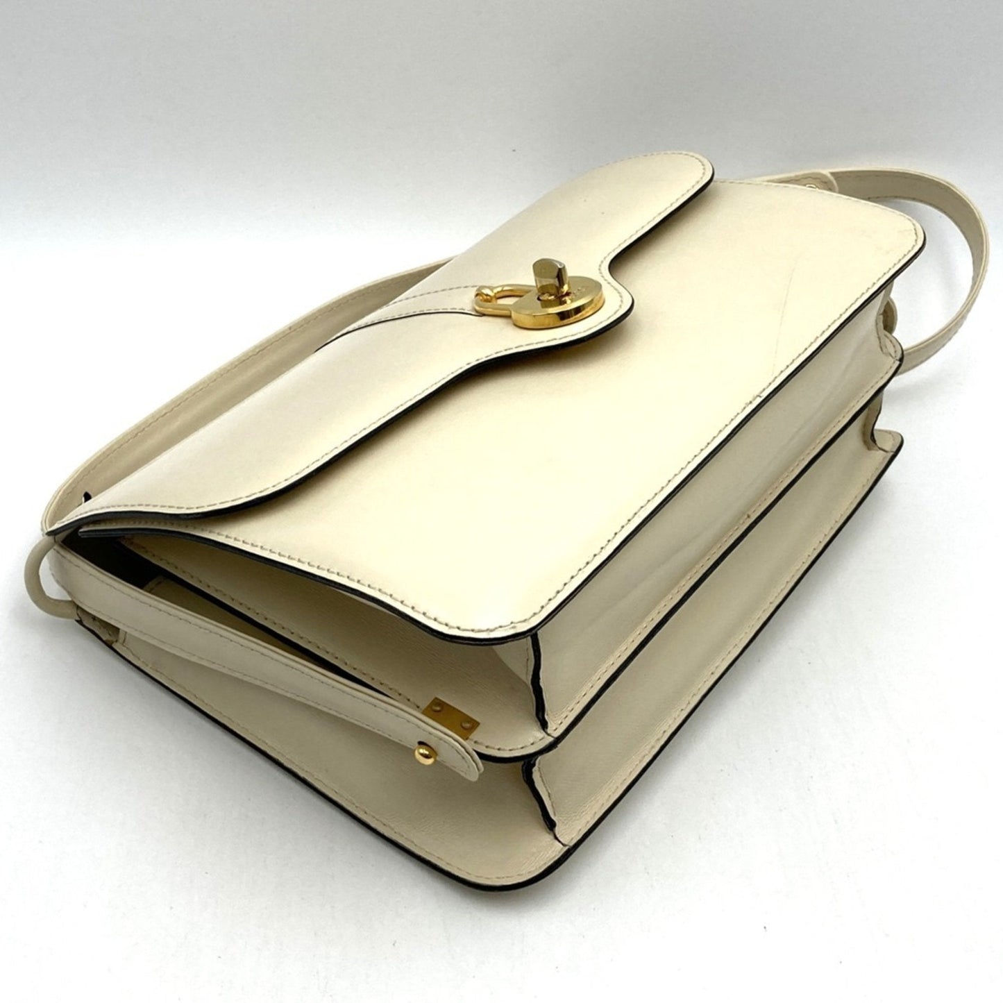 Gucci White Leather Shoulder Bag