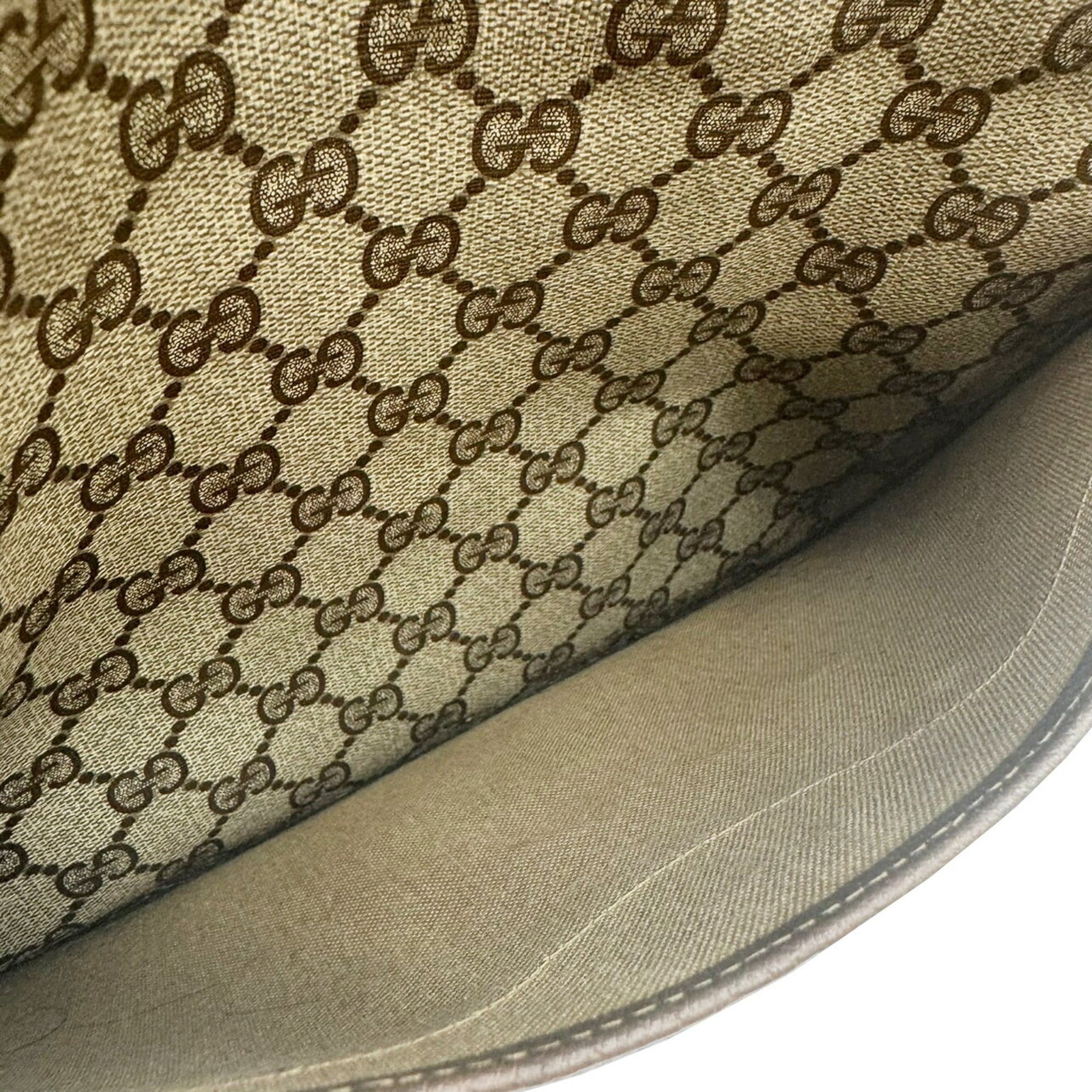 Gucci Beige Pvc Leather Tote Bag