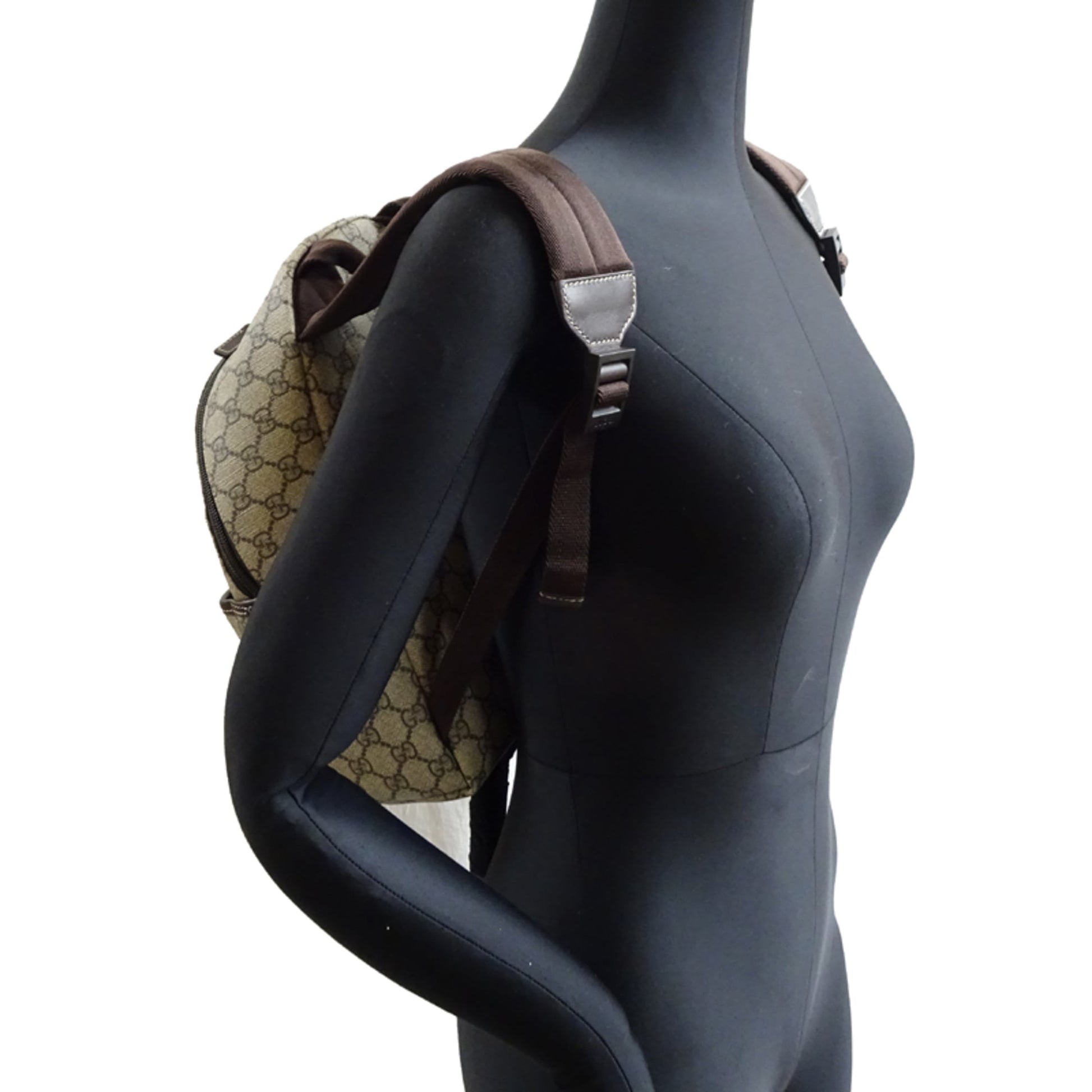 Gucci Brown Gg Supreme Leather Backpack