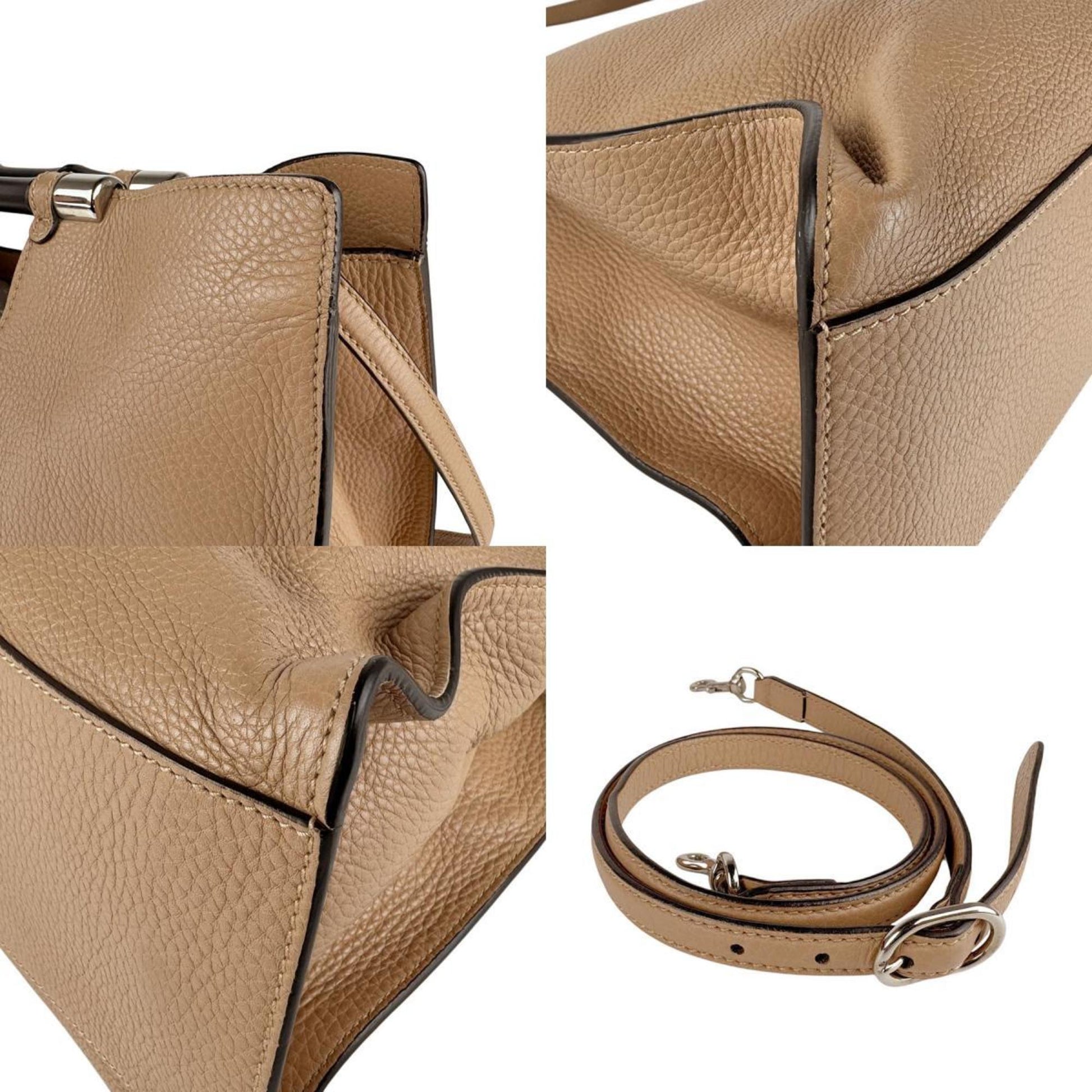 Gucci Beige Leather Handbag Shoulder Bag