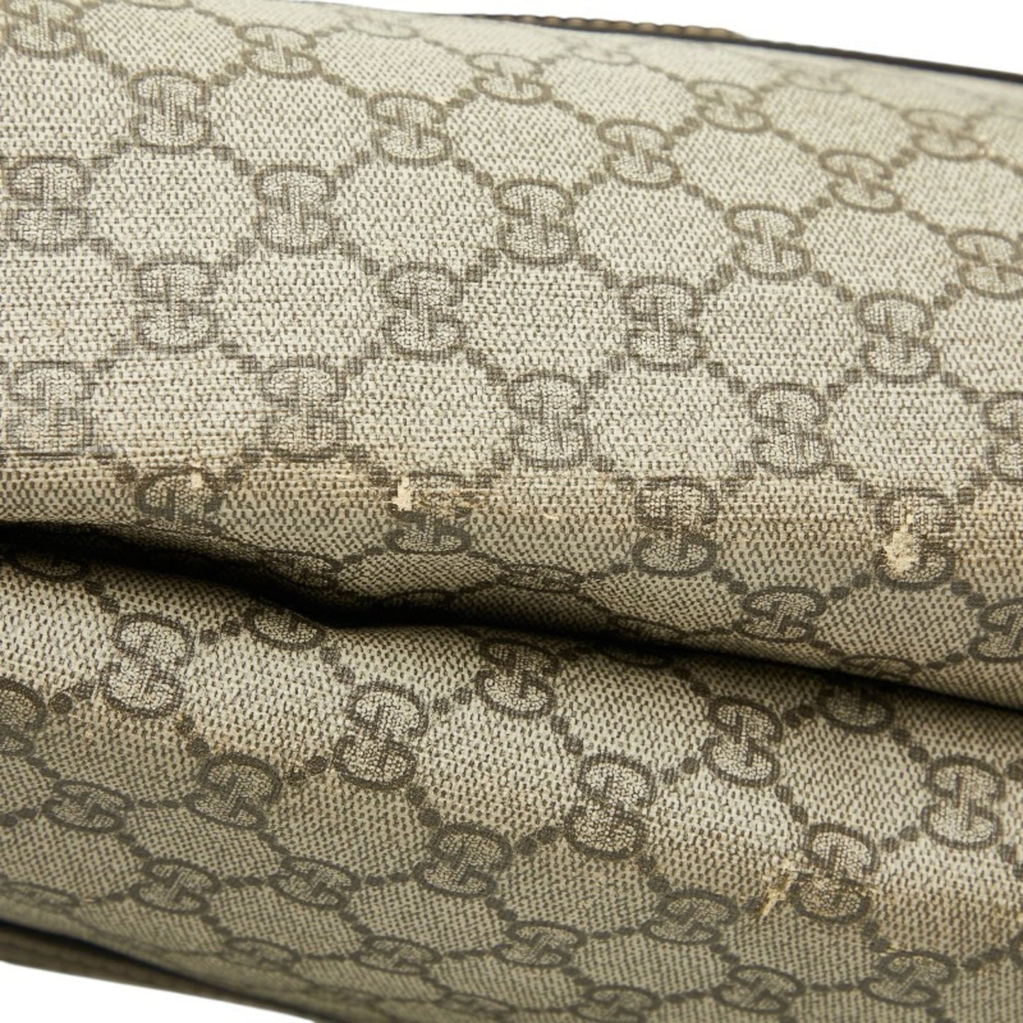 Gucci Beige Brown Pvc Leather Tote Bag