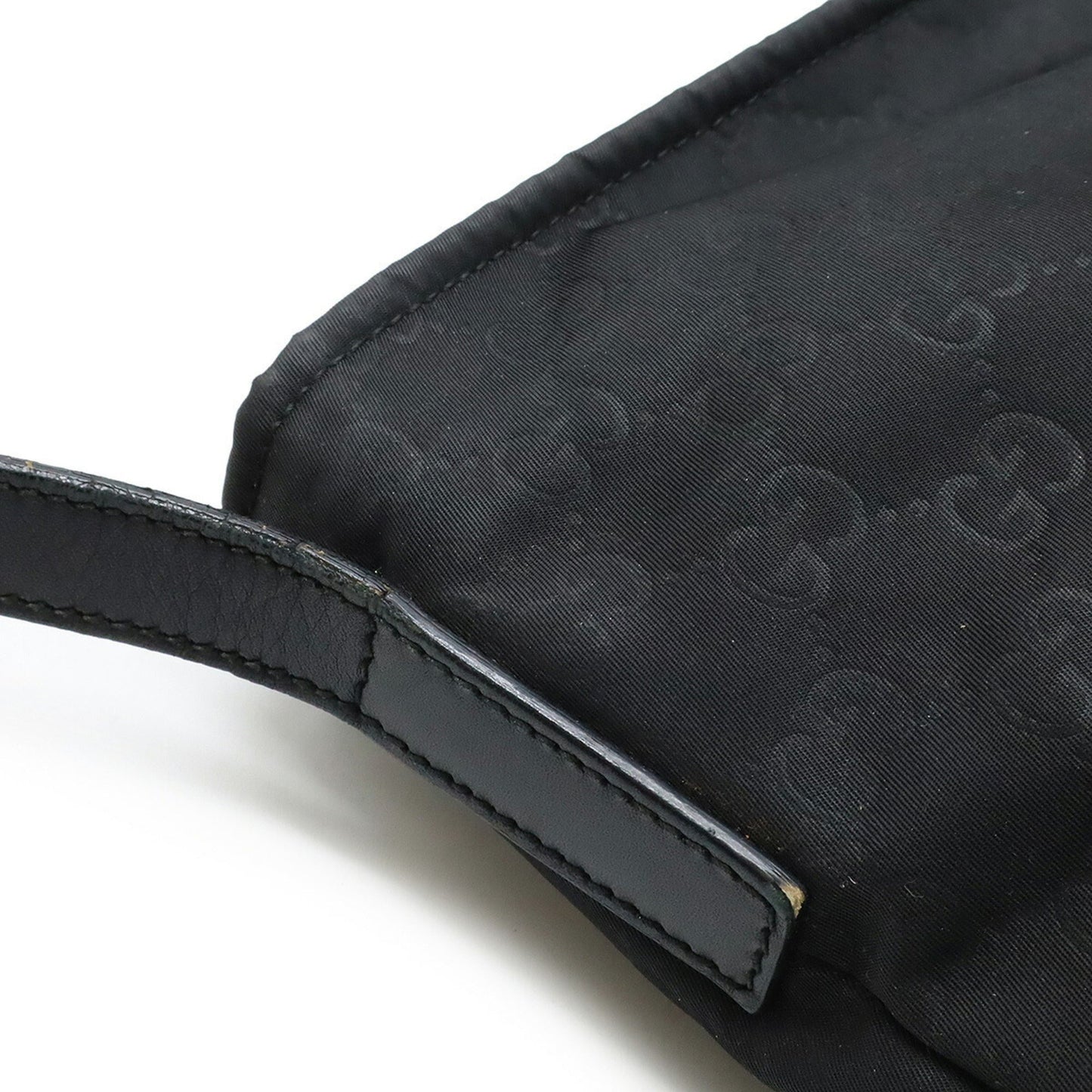 Gucci Black Nylon Leather Shoulder Bag