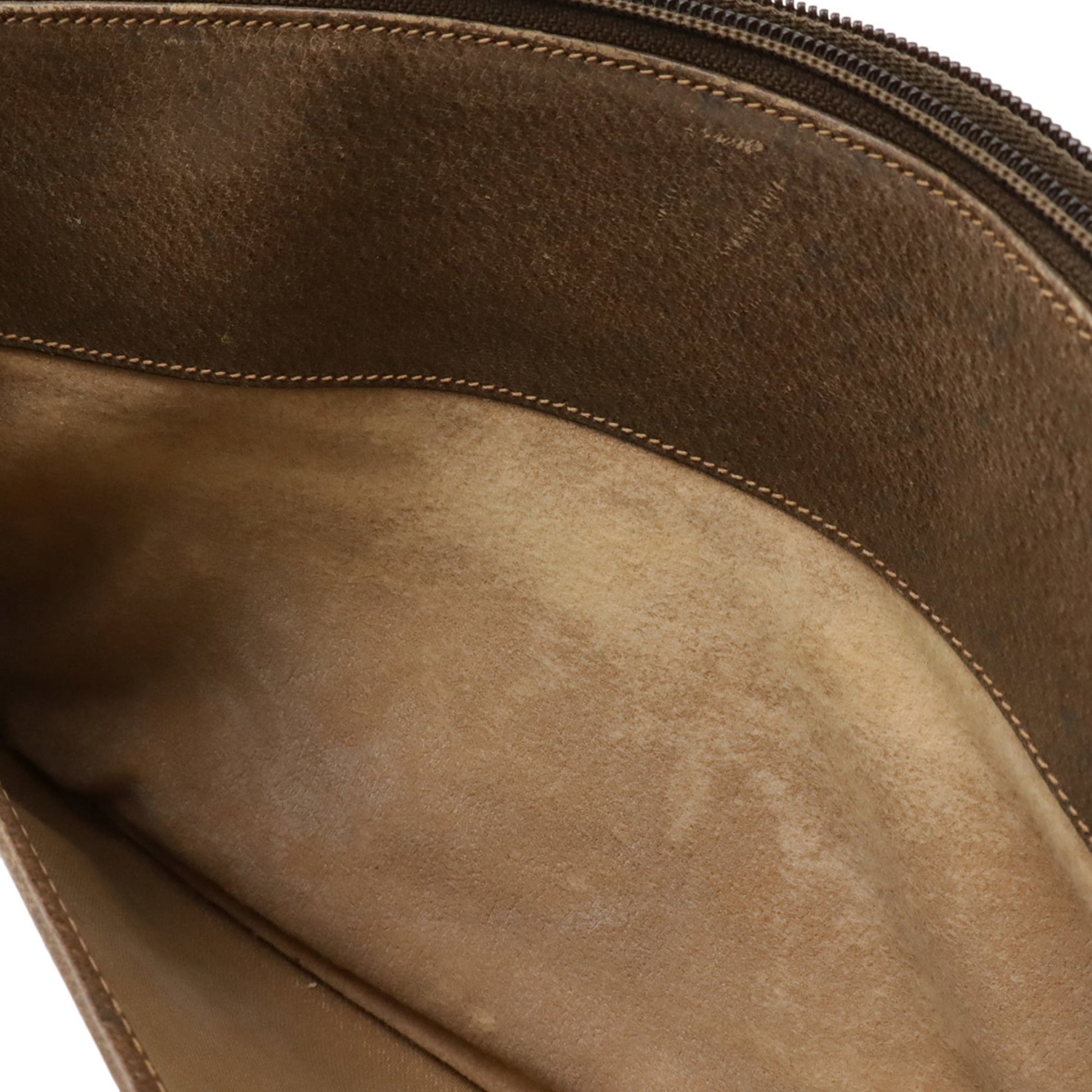 Gucci Gg Plus Beige Coated Canvas Leather Clutch Bag Pochette Shoulder Bag