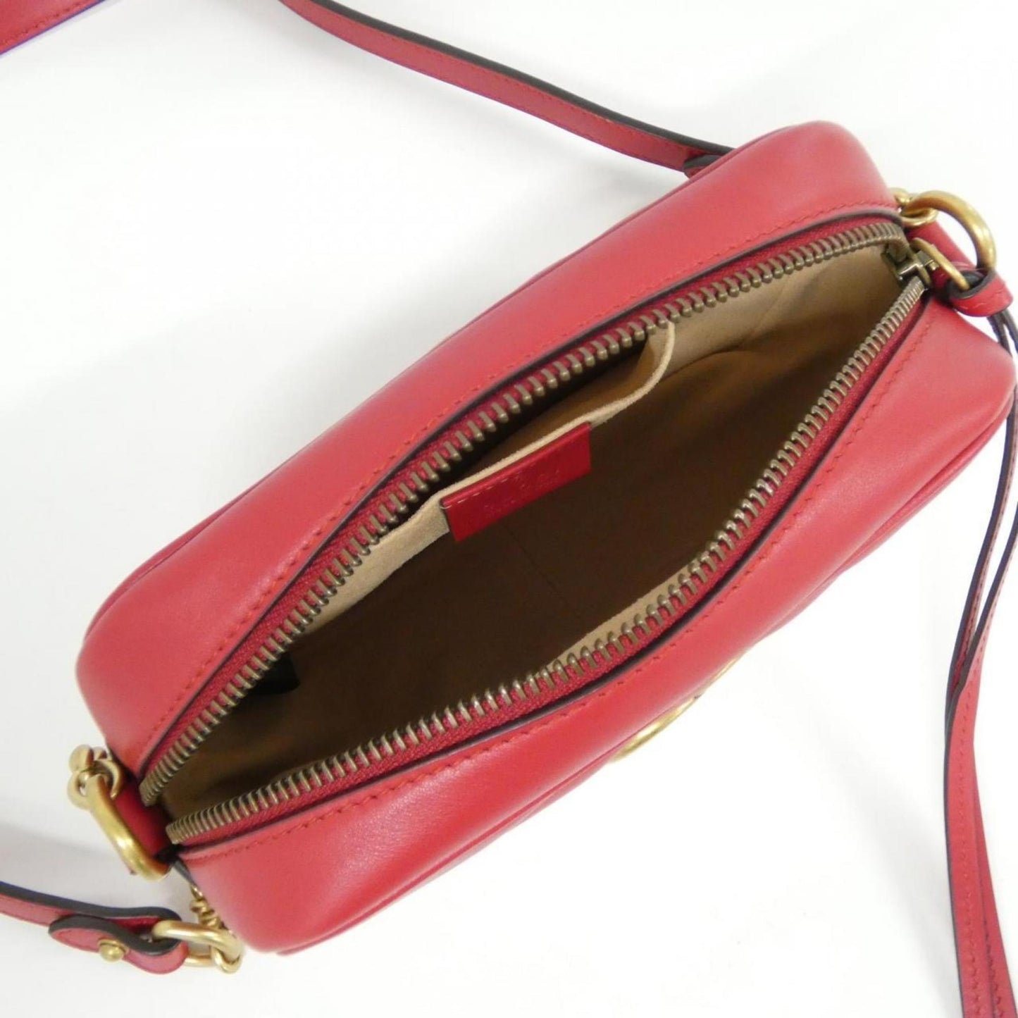 Gucci Red Color Leather Shoulder Bag