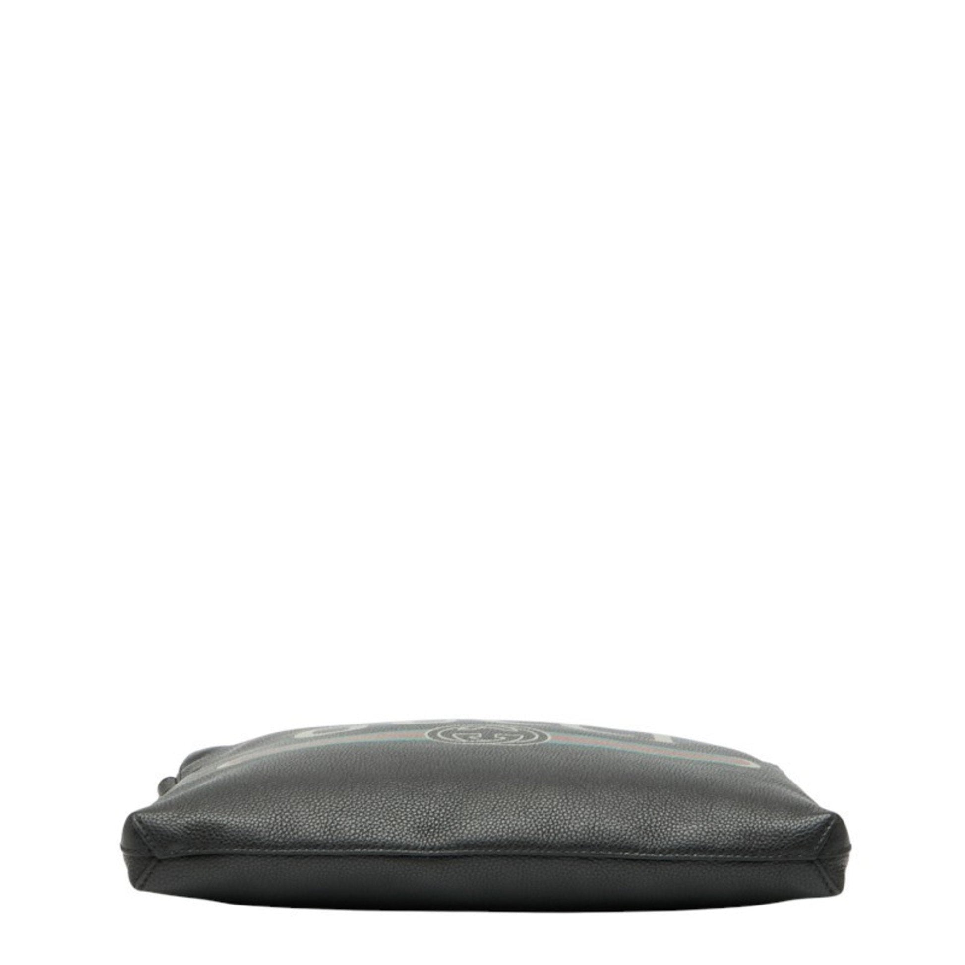 Gucci Black Leather Clutch Bag