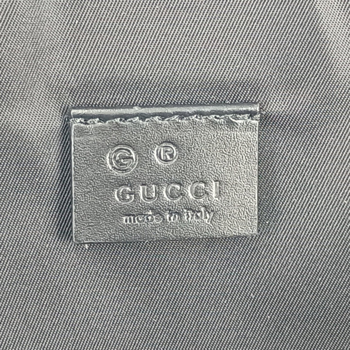 Gucci Black Canvas Leather Backpack