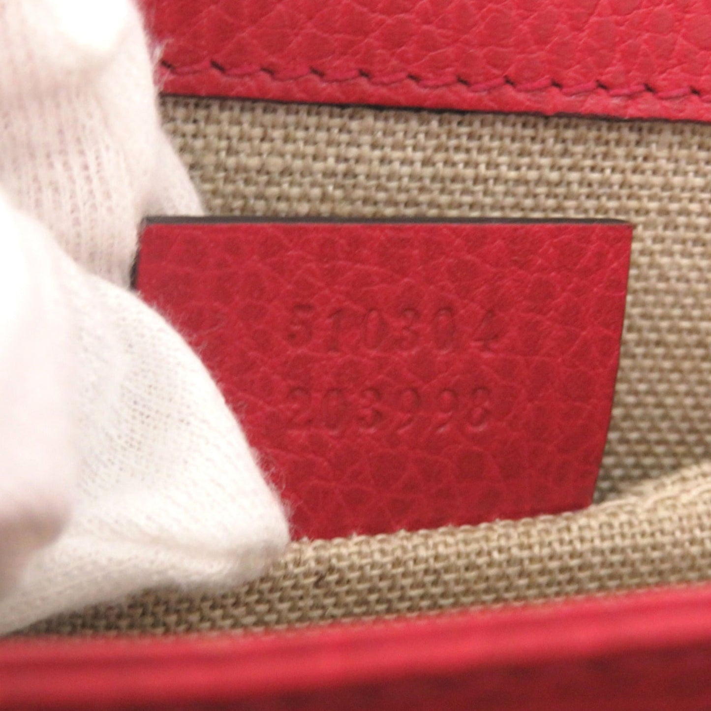 Gucci Red Color Leather Shoulder Bag