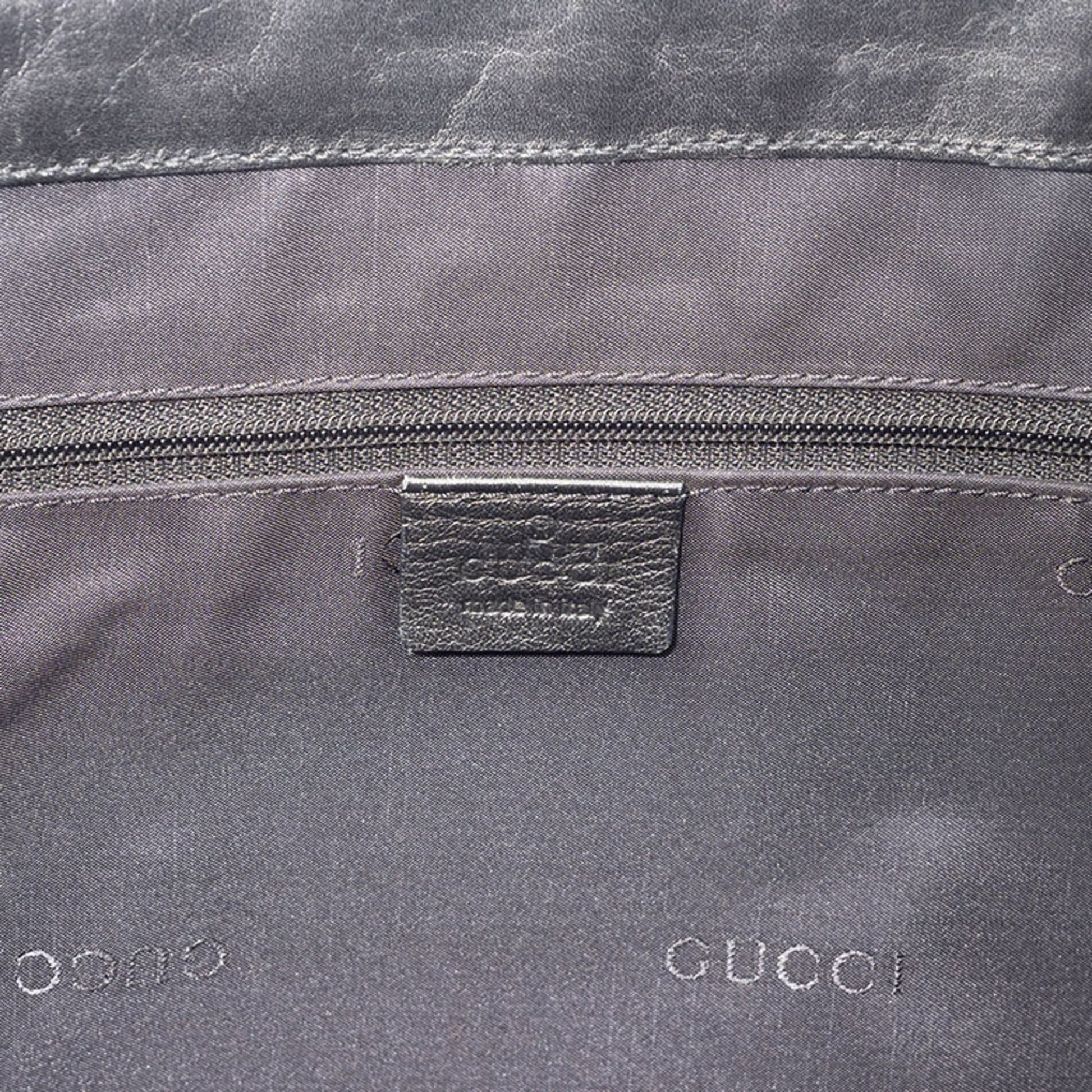Gucci Black Gg Canvas Tote Bag