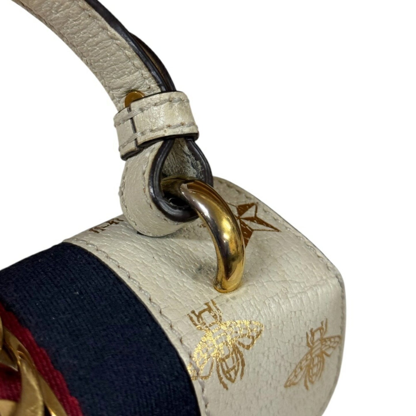 Gucci White Leather Shoulder Bag