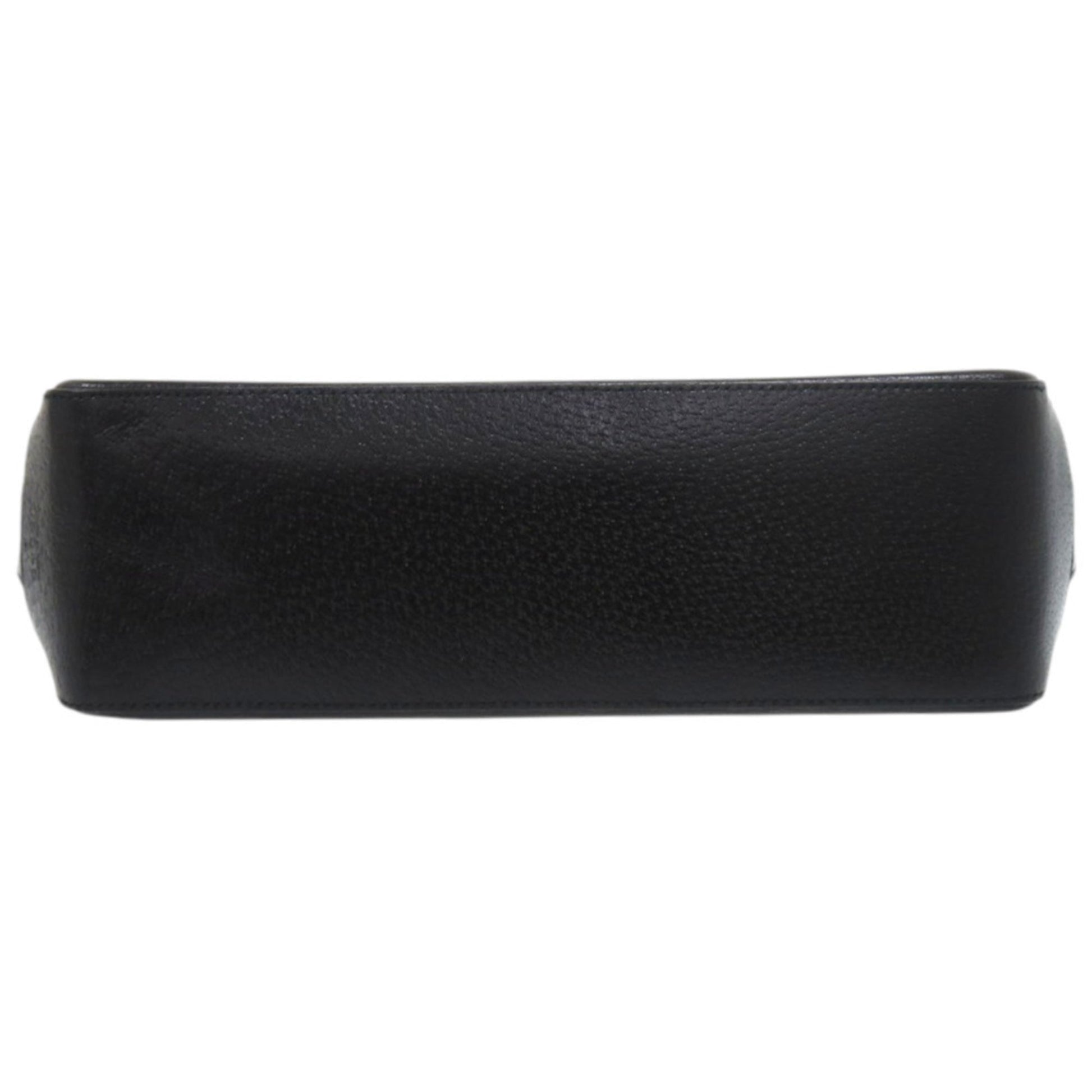 Gucci Black Suede Plastic Leather Shoulder Bag