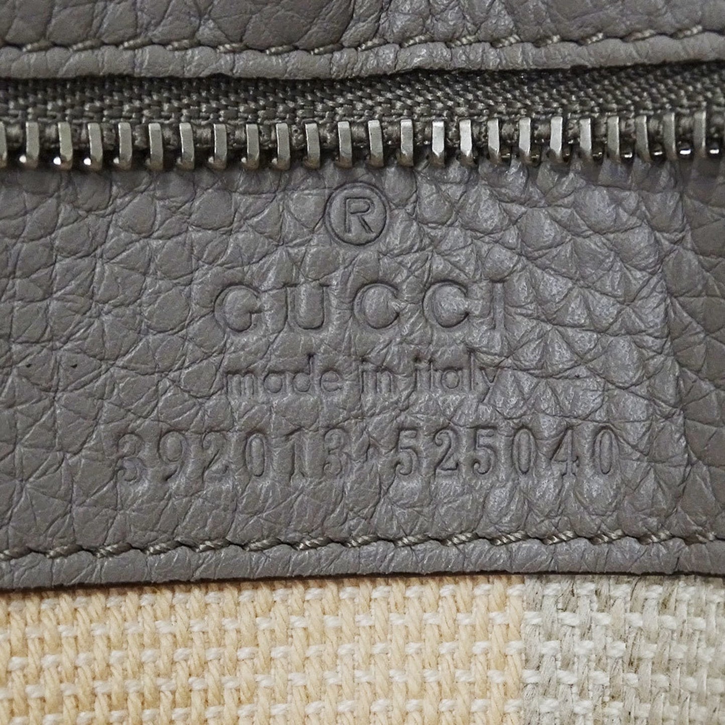 Gucci Gray Leather Handbag Shoulder Bag