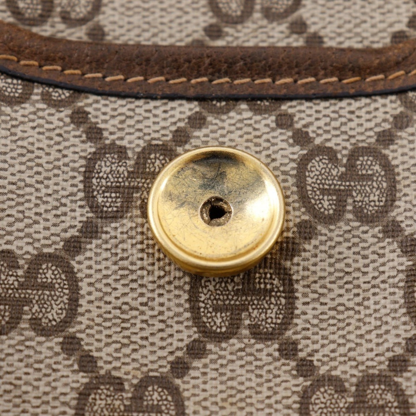 Gucci Sherry Line Brown Pvc Handbag