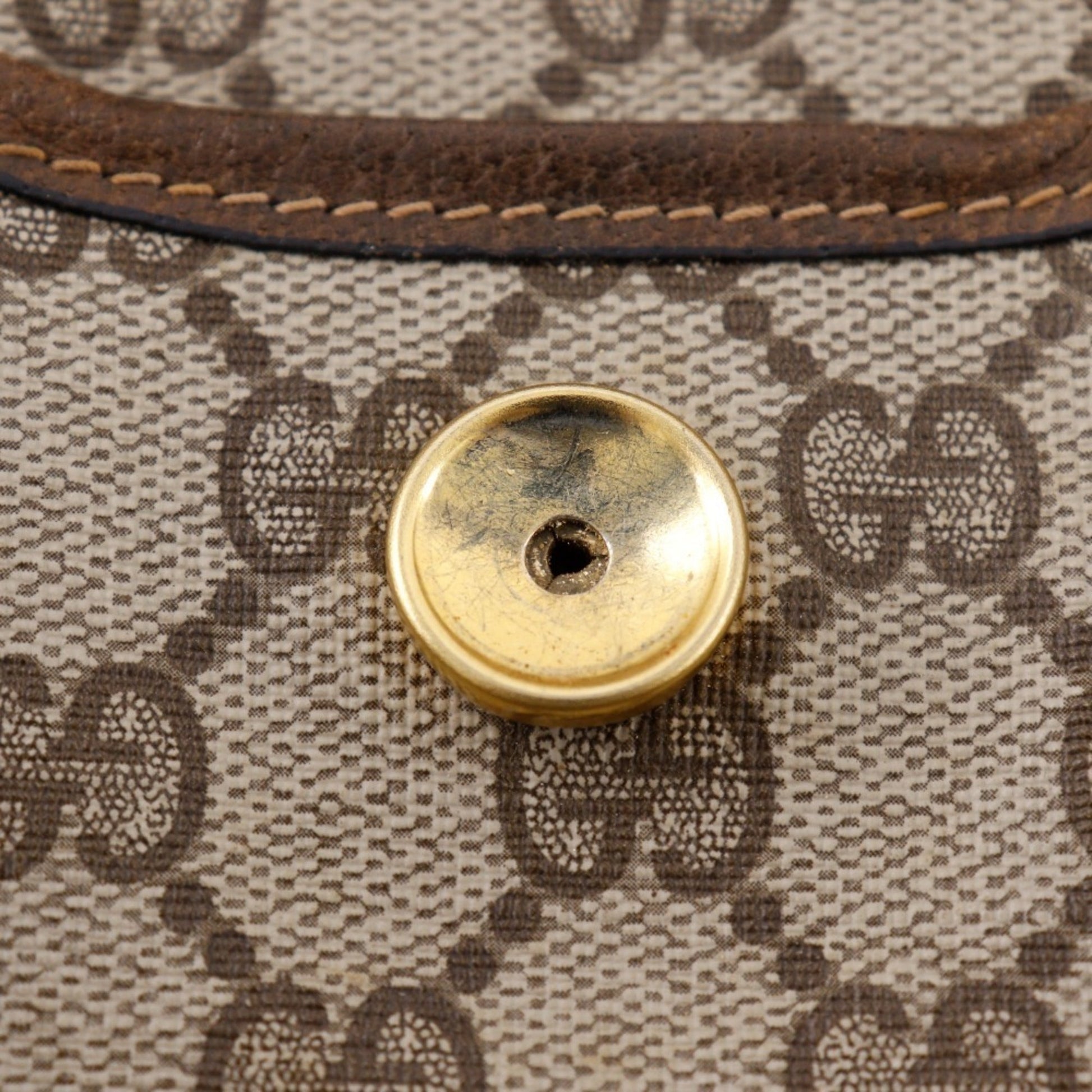 Gucci Sherry Line Brown Pvc Handbag