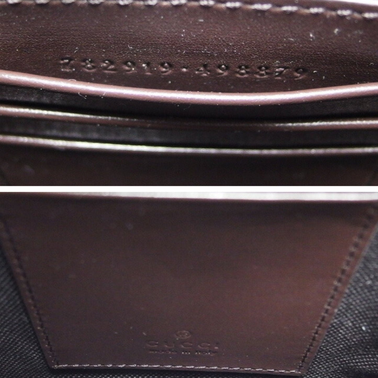 Gucci Beige Dark Brown Canvas Shoulder Bag