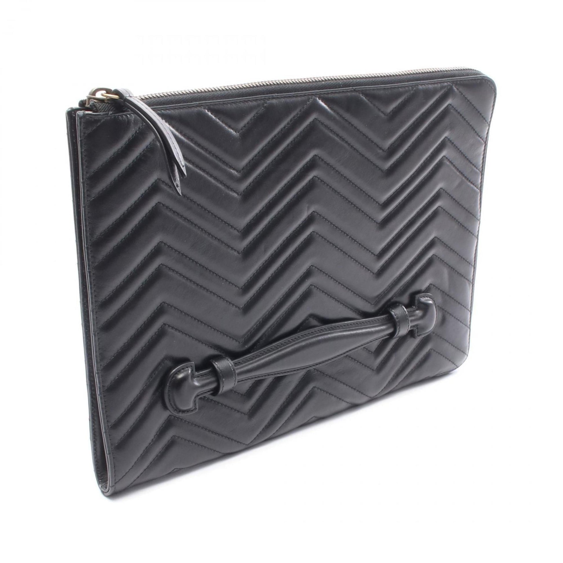 Gucci Black Leather Clutch Bag