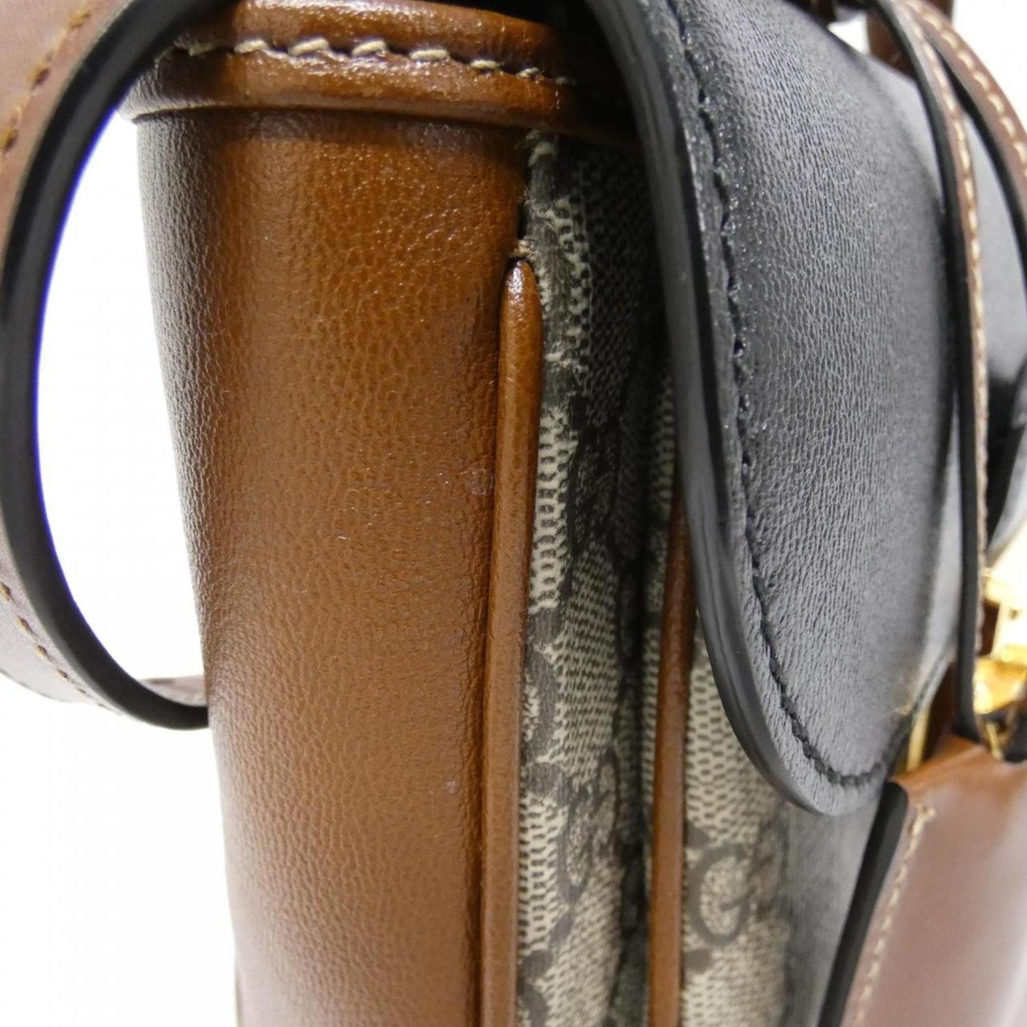 Gucci Beige Black Brown Gg Supreme Shoulder Bag