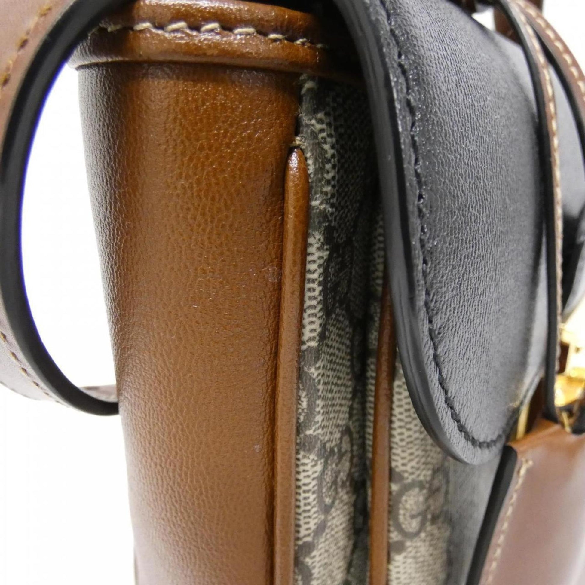 Gucci Beige Black Brown Gg Supreme Shoulder Bag