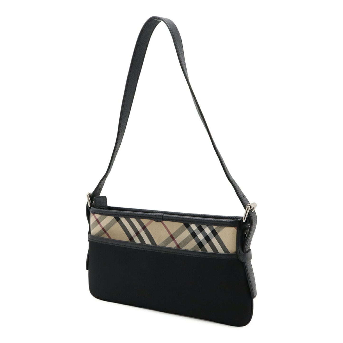 Burberry Shoulder Bag Canvas Nylon Black