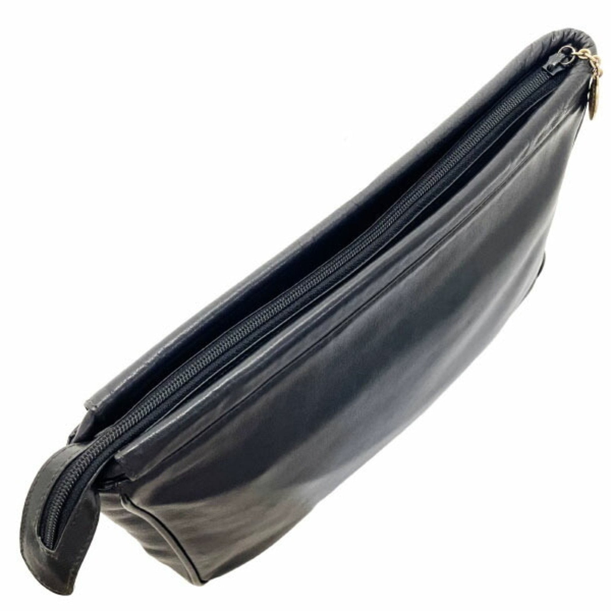 Gucci Black Leather Clutch Bag Pouch