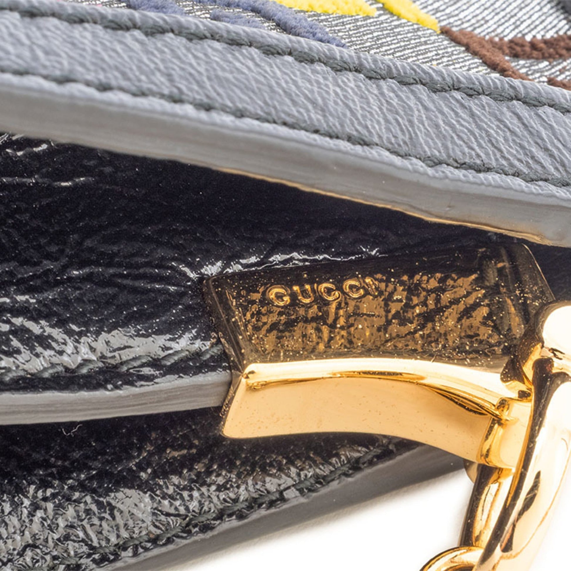 Gucci Multi-Color Canvas Leather Shoulder Bag