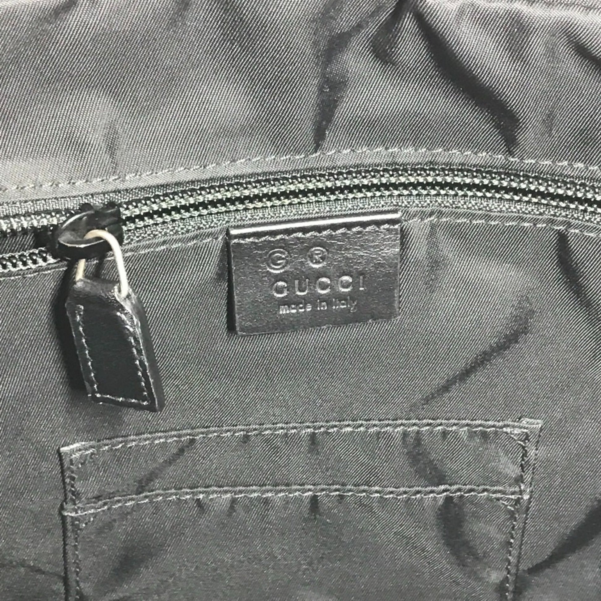 Gucci Black Leather Tote Bag