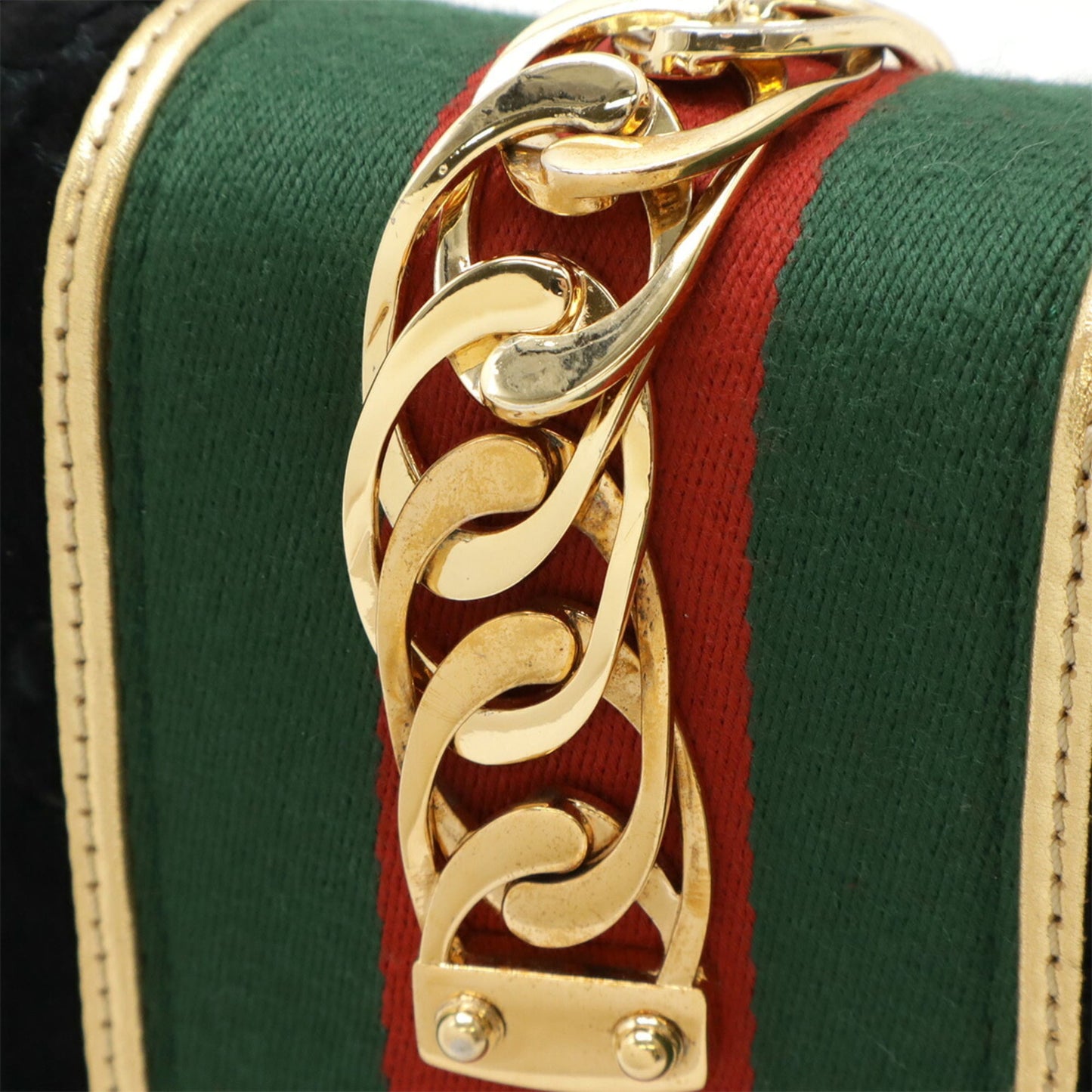 Gucci Black Green Red Color Shoulder Bag