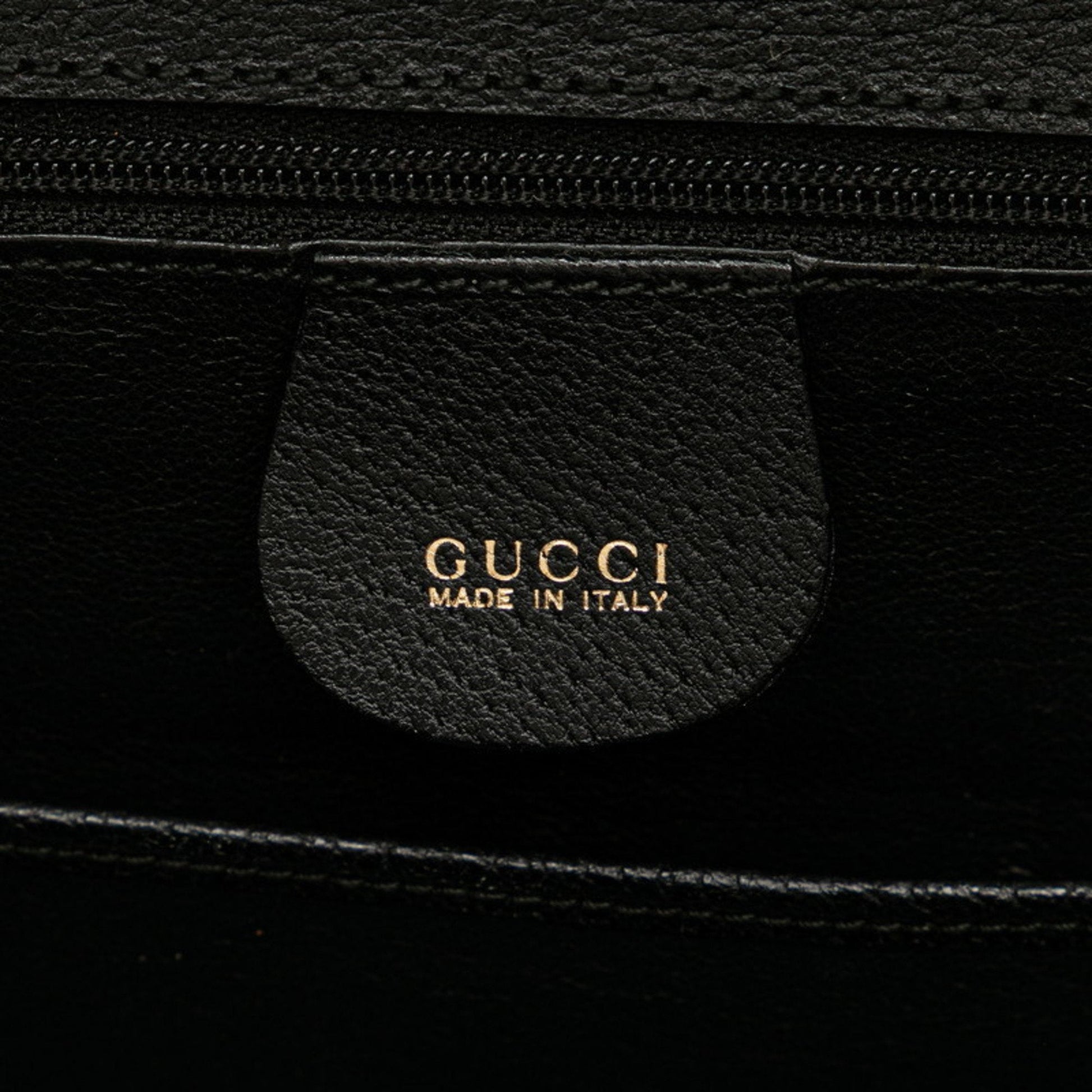 Gucci Black Leather Handbag Shoulder Bag