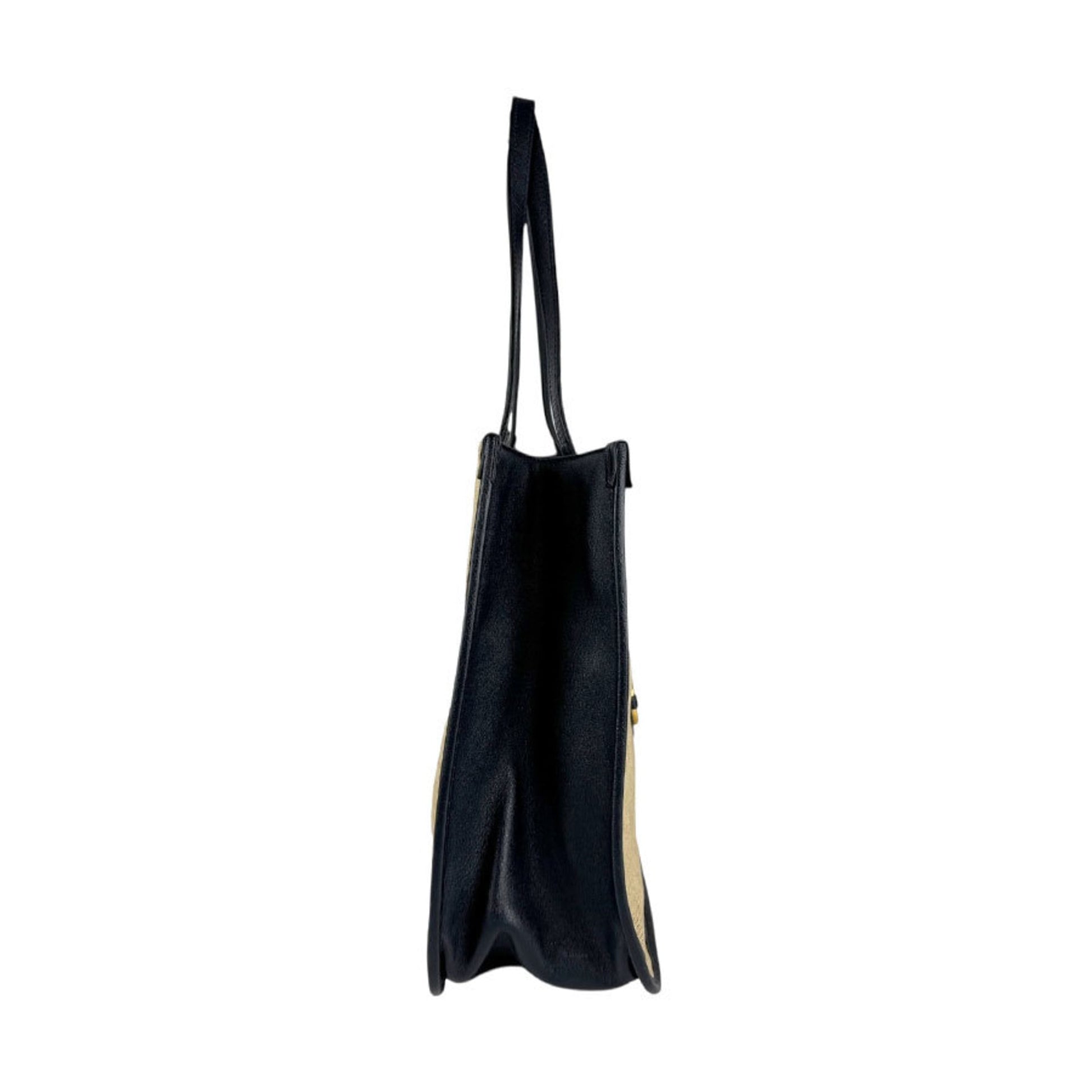 Gucci Navy Canvas Leather Shoulder Bag