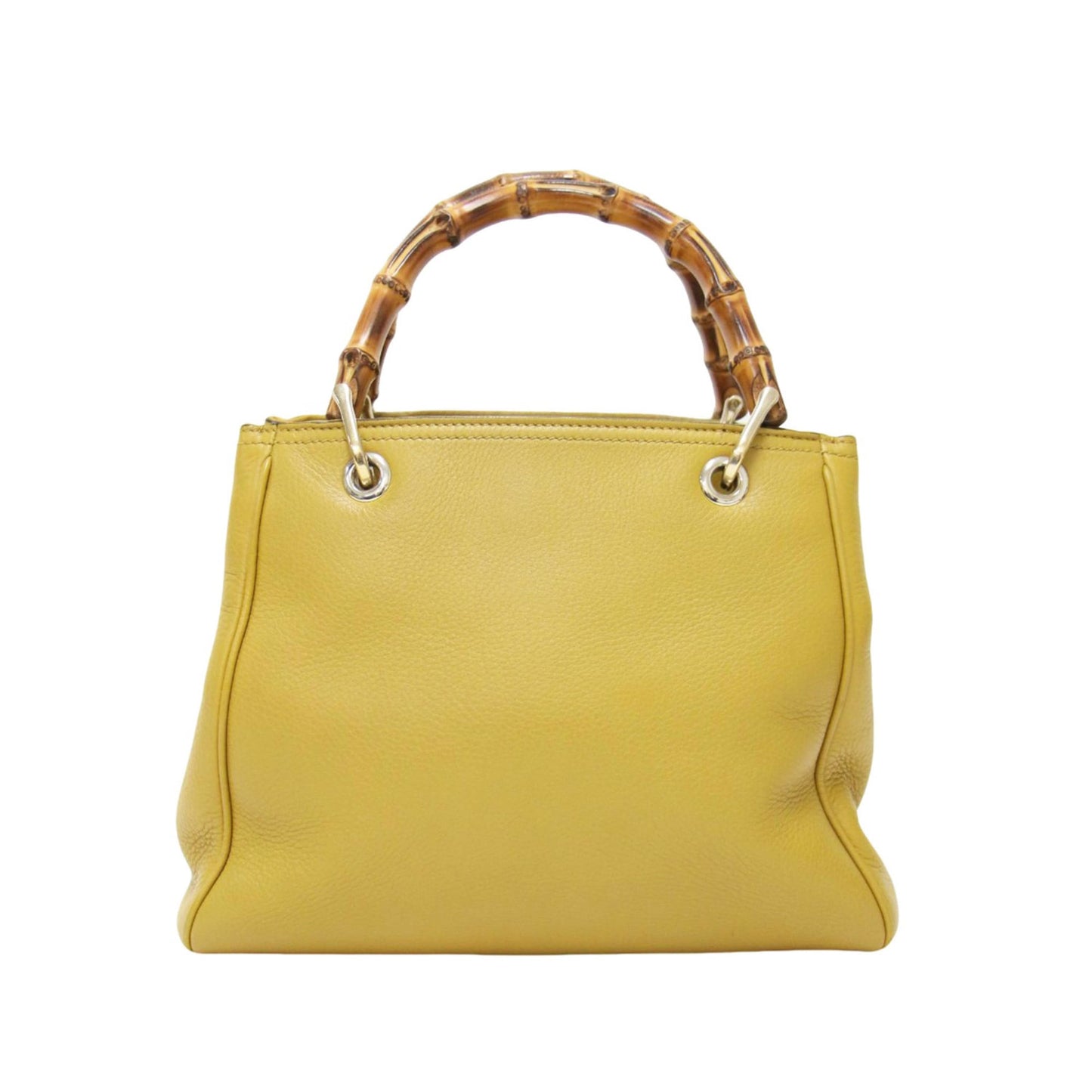 Gucci Mustard Leather Canvas Handbag Shoulder Bag