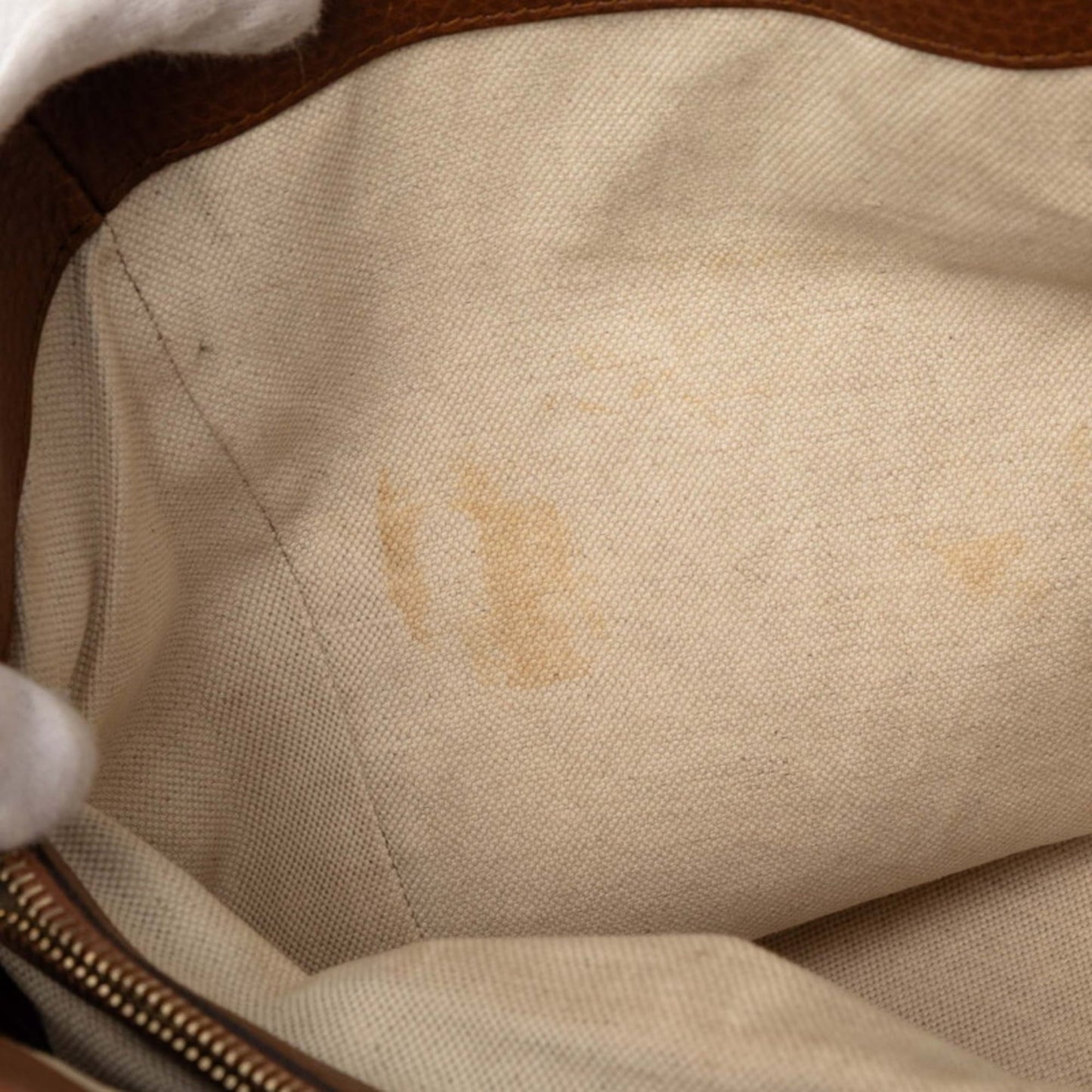 Gucci Beige Brown Gg Canvas Leather Shoulder Bag Tote Bag