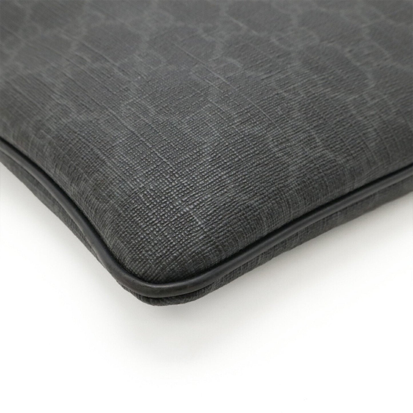 Gucci Black Gray Gg Supreme Leather Shoulder Bag