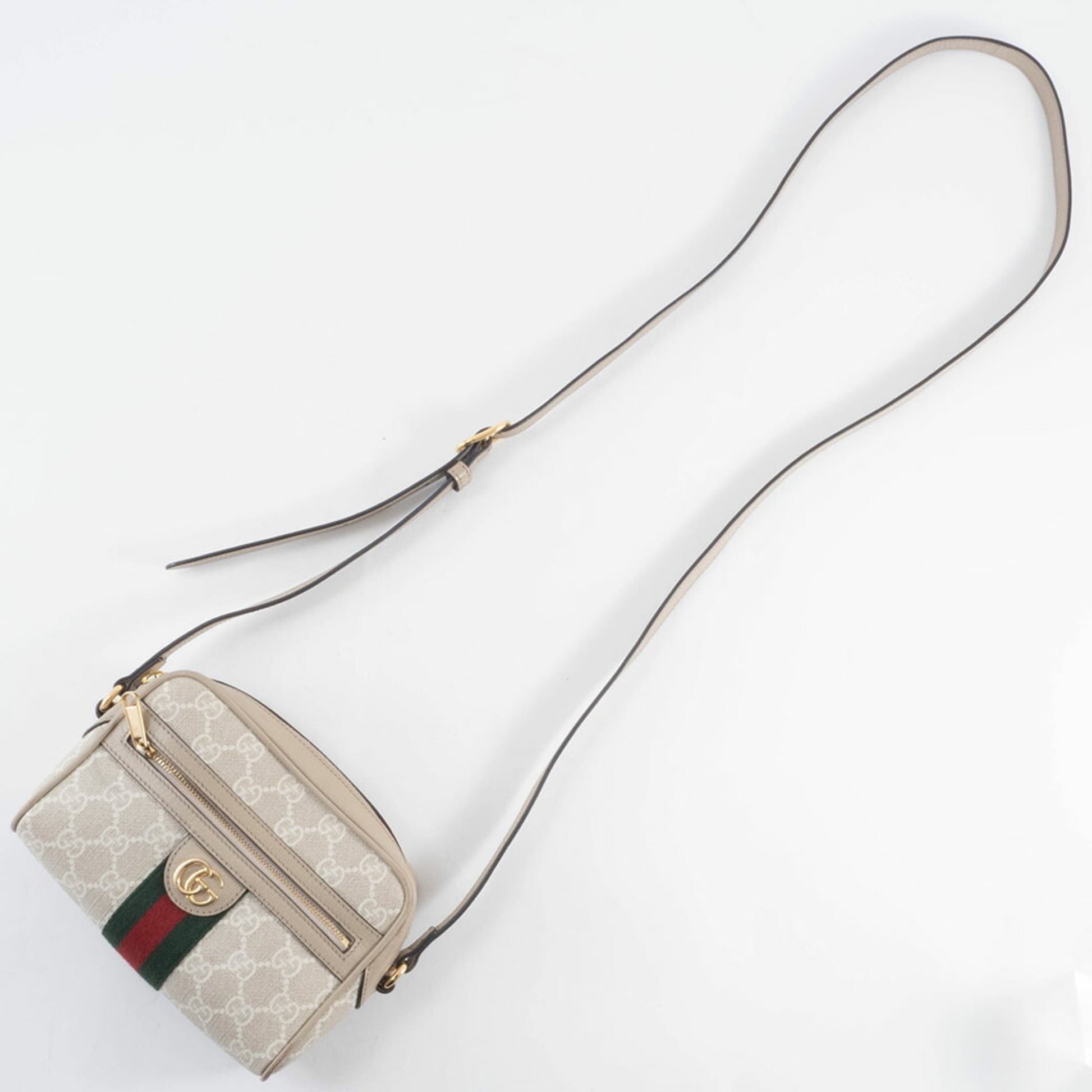 Gucci Beige Gg Supreme Leather Shoulder Bag