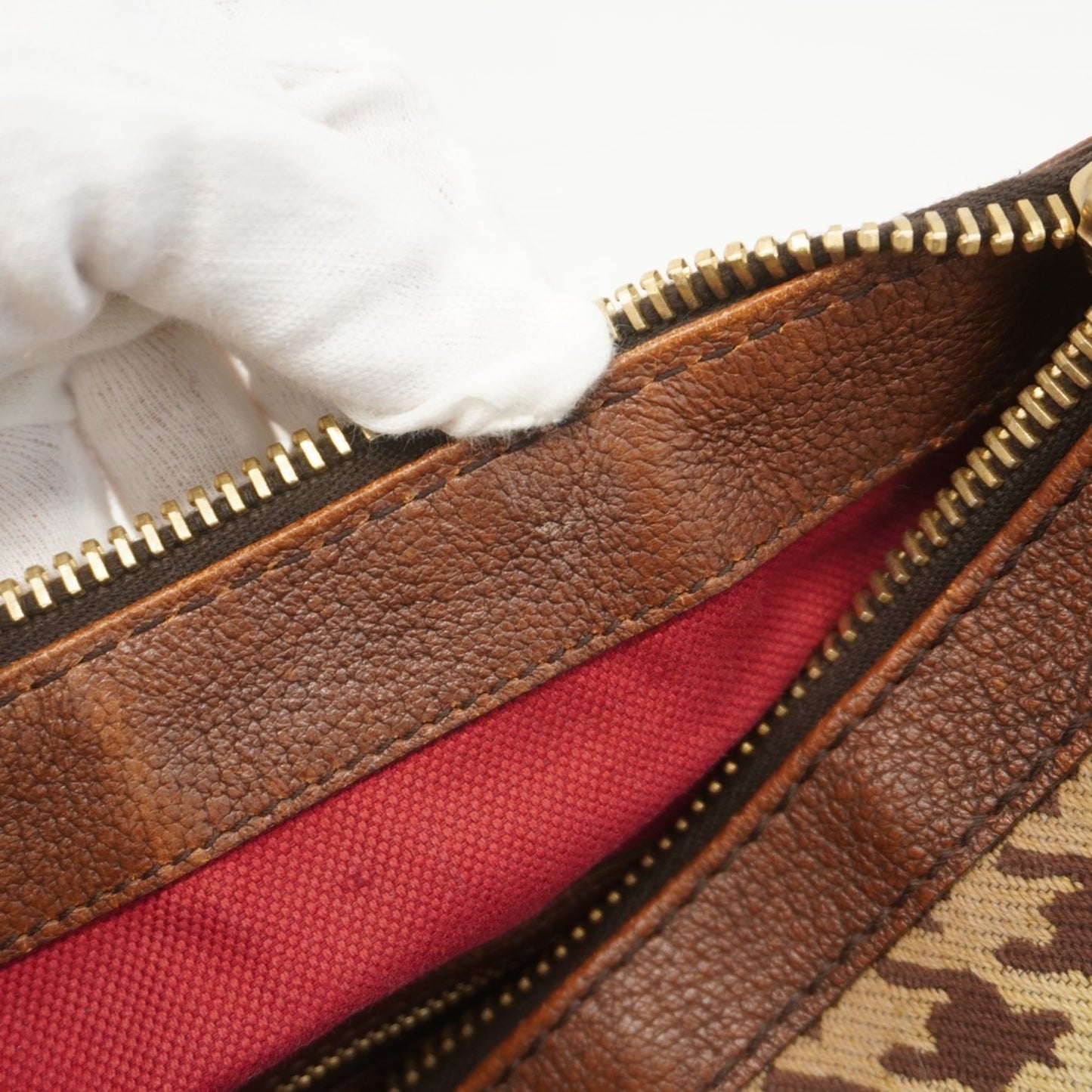 Gucci Brown Canvas Handbag