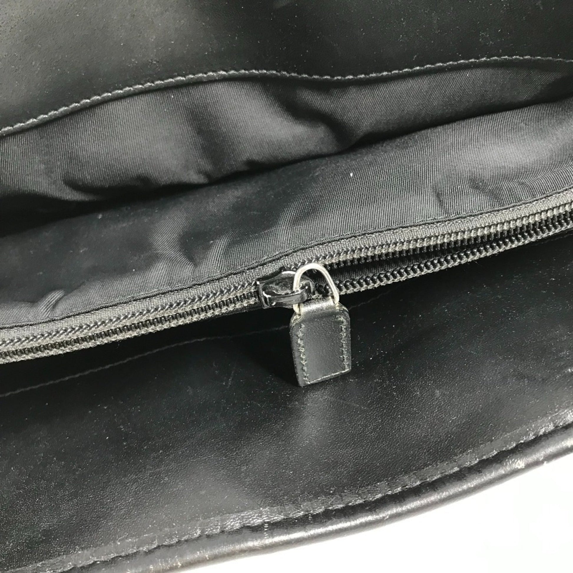 Gucci Black Nylon Leather Handbag Tote Bag