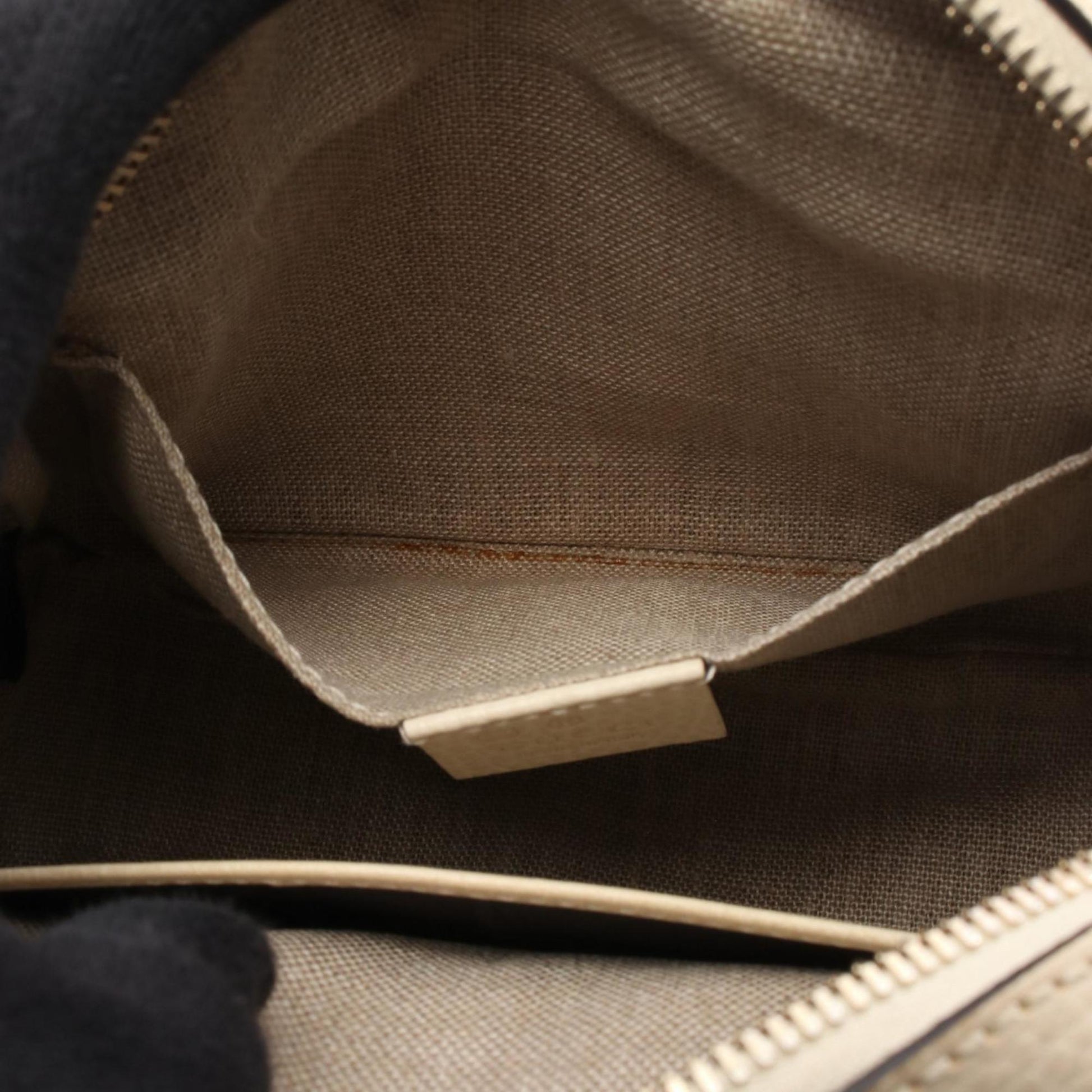 Gucci Beige Ivory Gg Canvas Leather Shoulder Bag