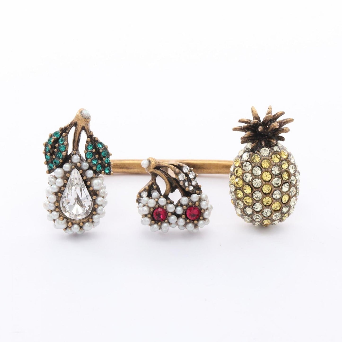 Gucci Gold Multi-Color Gold Plating Band Ring